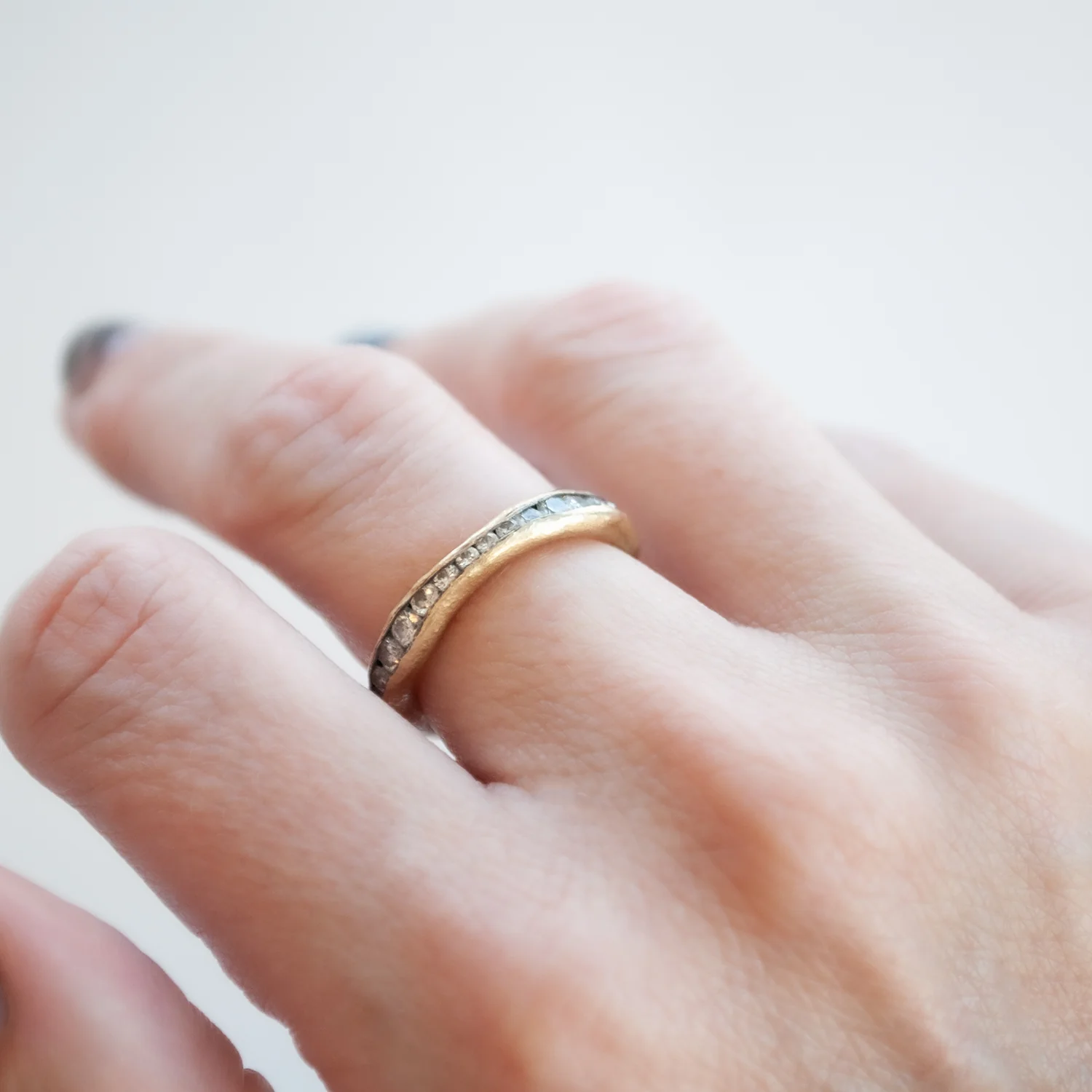 Hammered Eternity Ring - Image 5