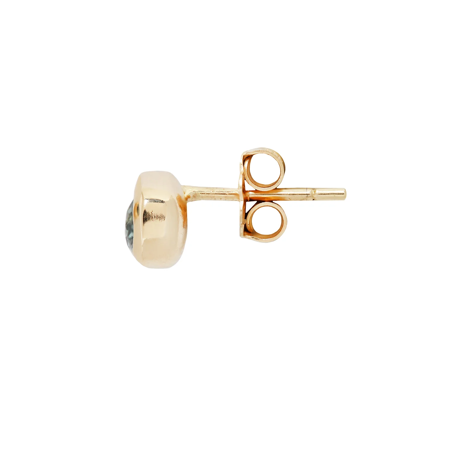 Teal Ellipse Sapphire Stud - Image 3
