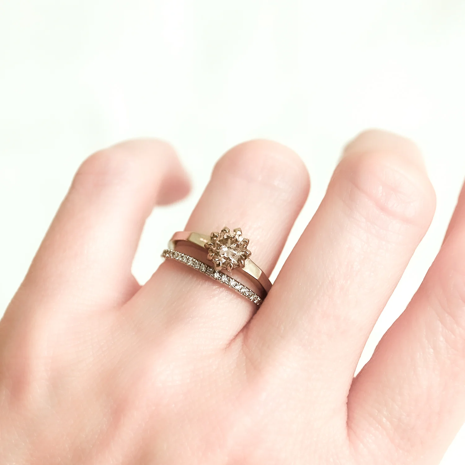 Champagne Diamond Soirée Ring - Image 6