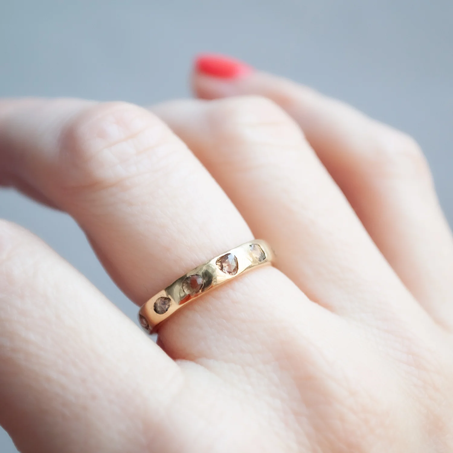 Thin Freeform Eternity Band - Image 2
