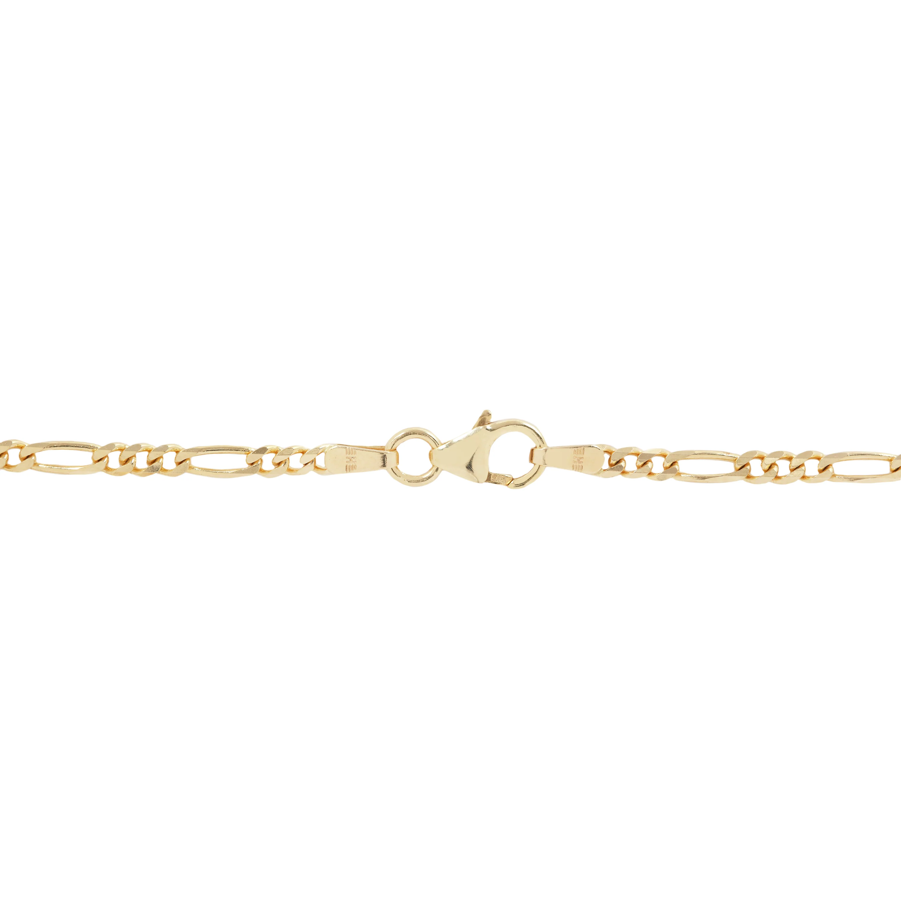 Thin Gold Figaro Necklace - Image 3