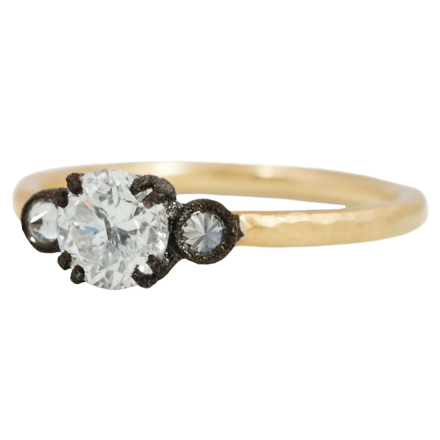 Three Diamond Tidal Cushion Ring - Image 3