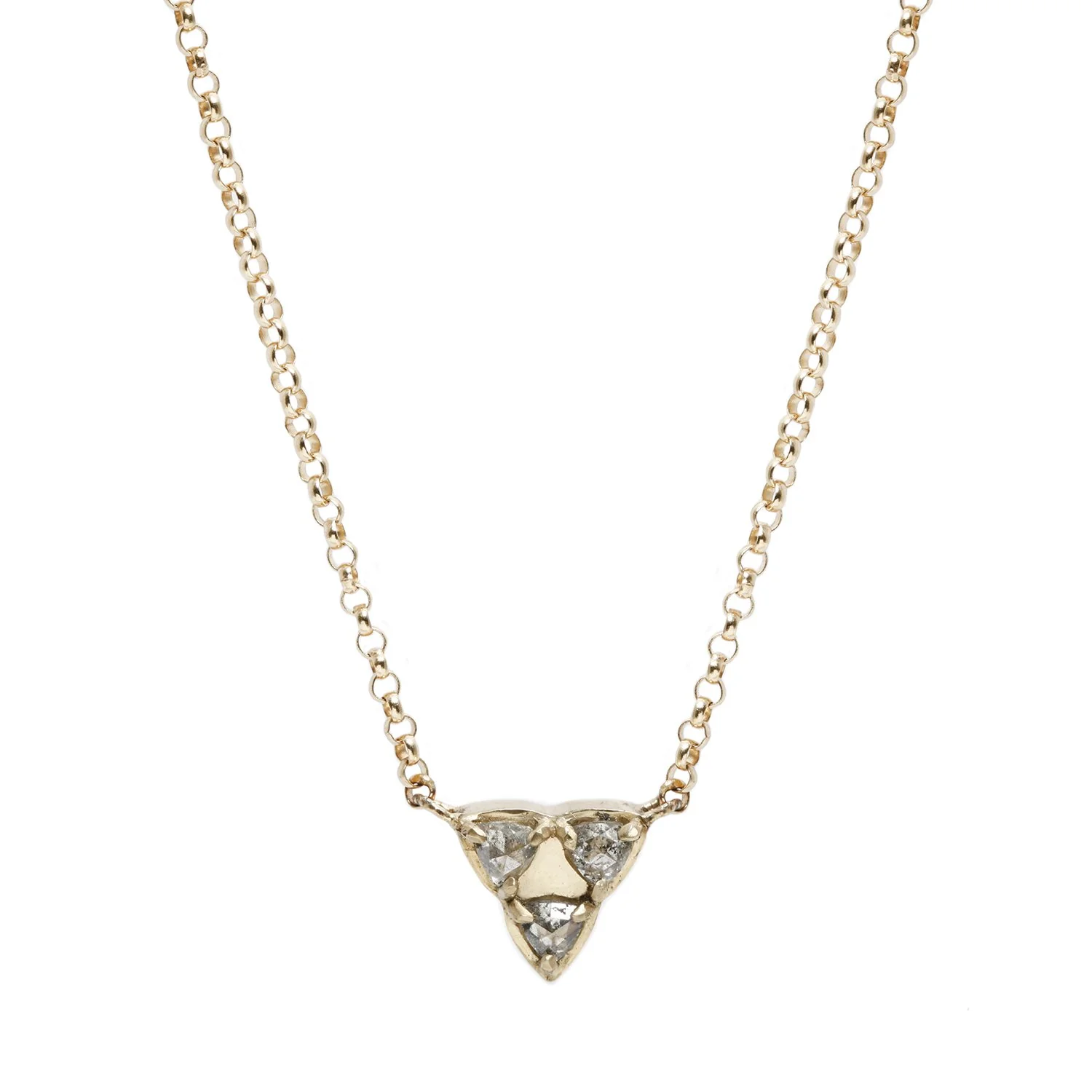 Three Triangle Diamond Necklace