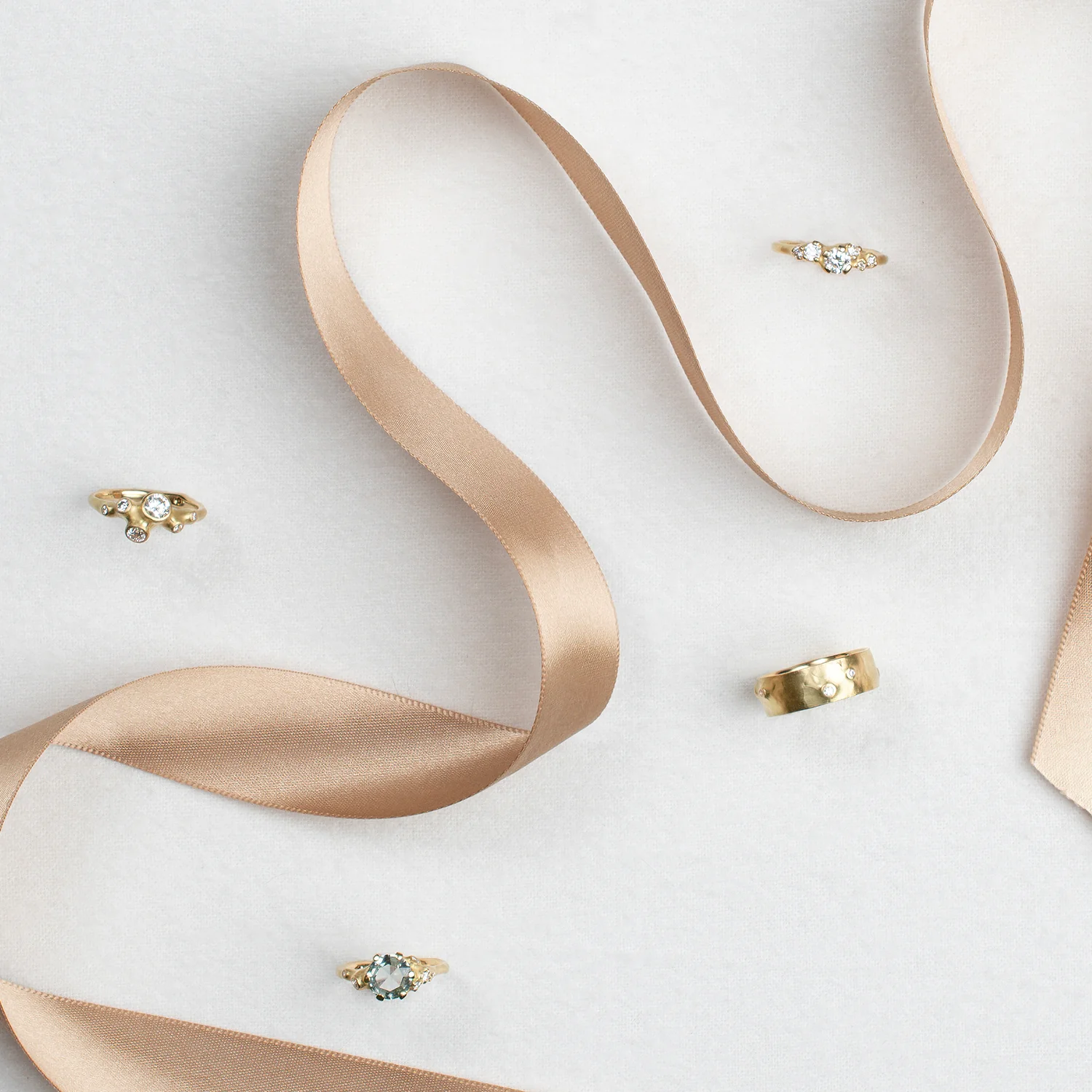 Wide Organic Diamond Band - Image 4