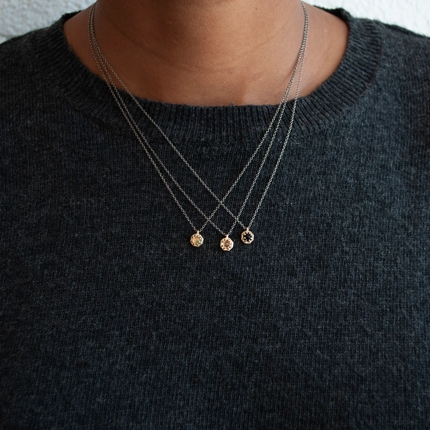 Small Spinel Octagon Necklace - Image 2