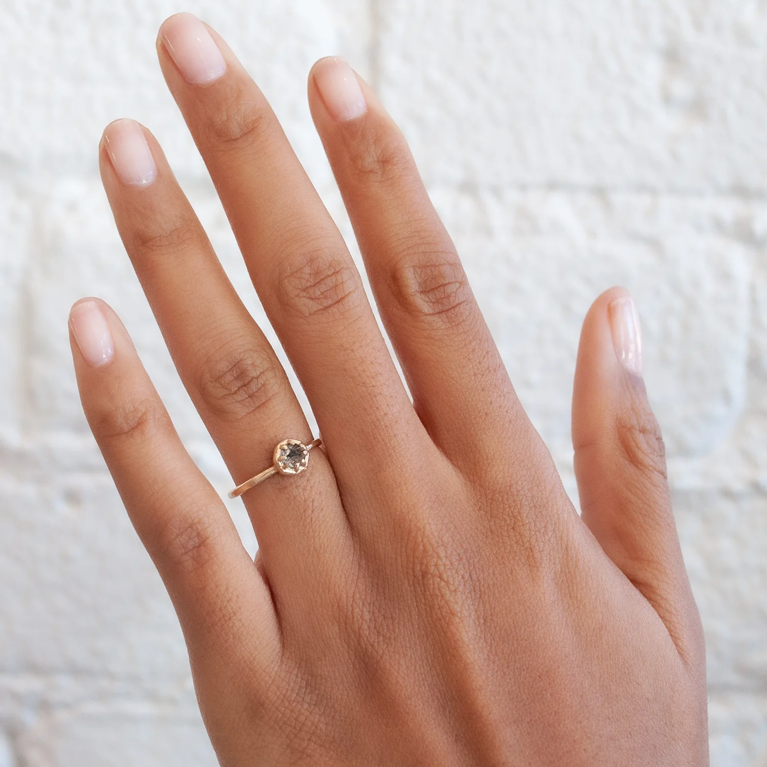 Tiny Tourmalinated Quartz Ring - Image 2