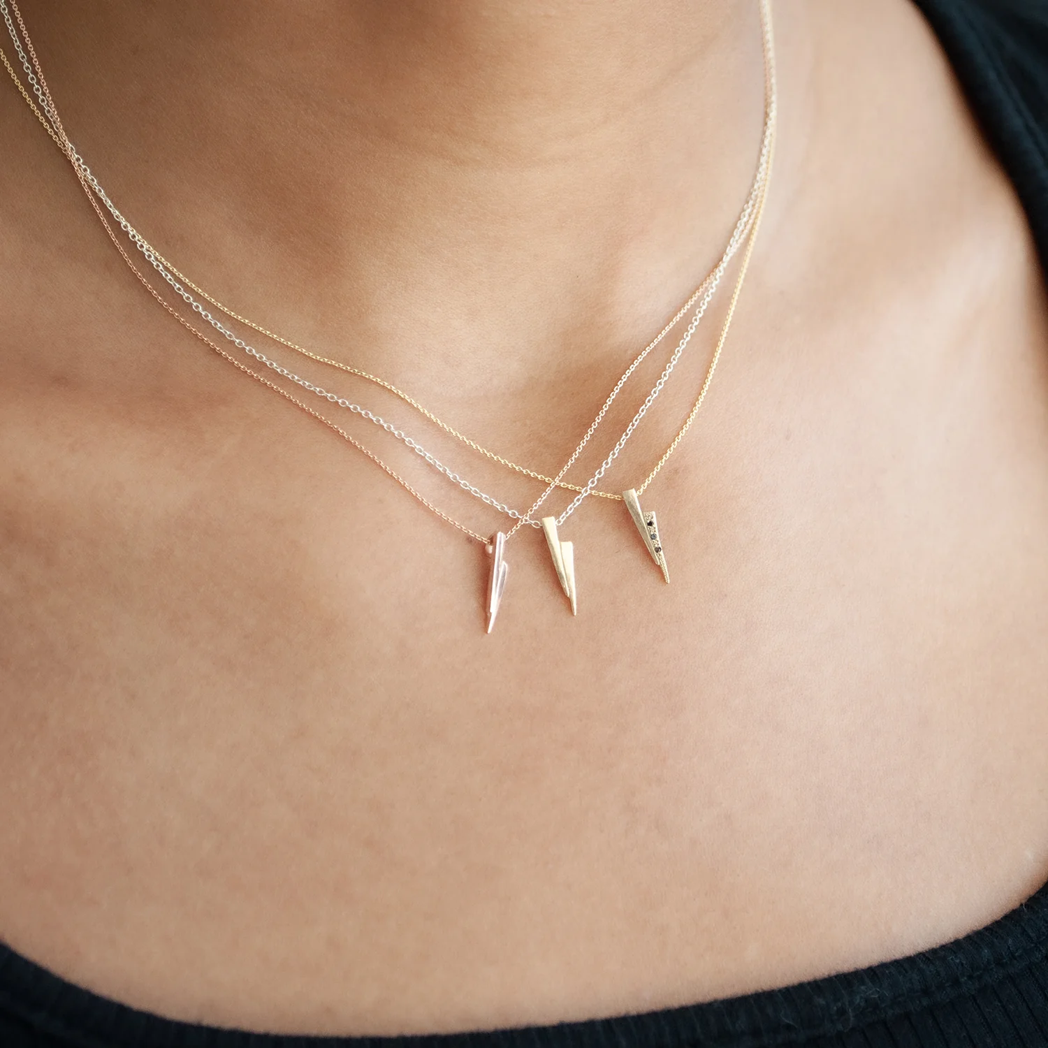 Rose Gold Razor Necklace - Image 3