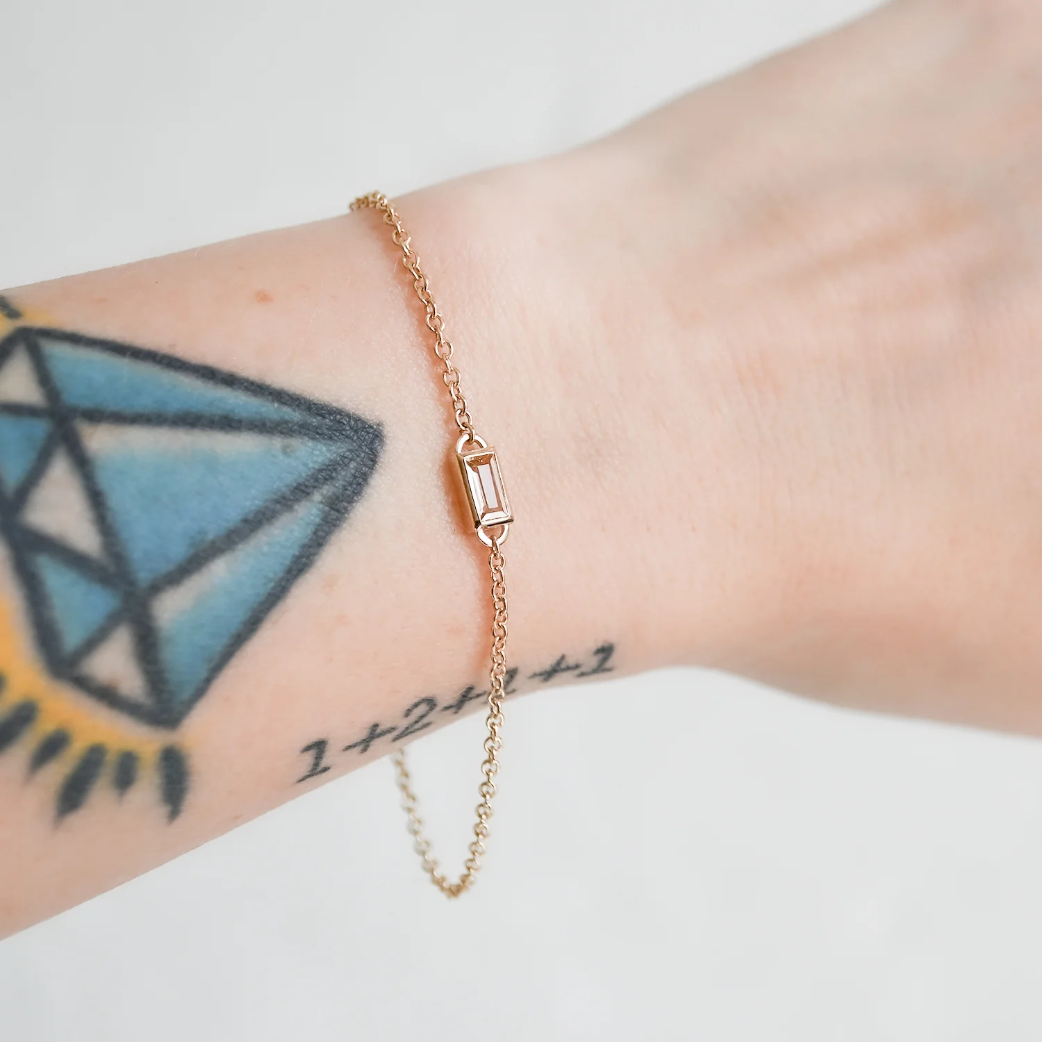 Topaz Baguette Cable Bracelet - Image 2
