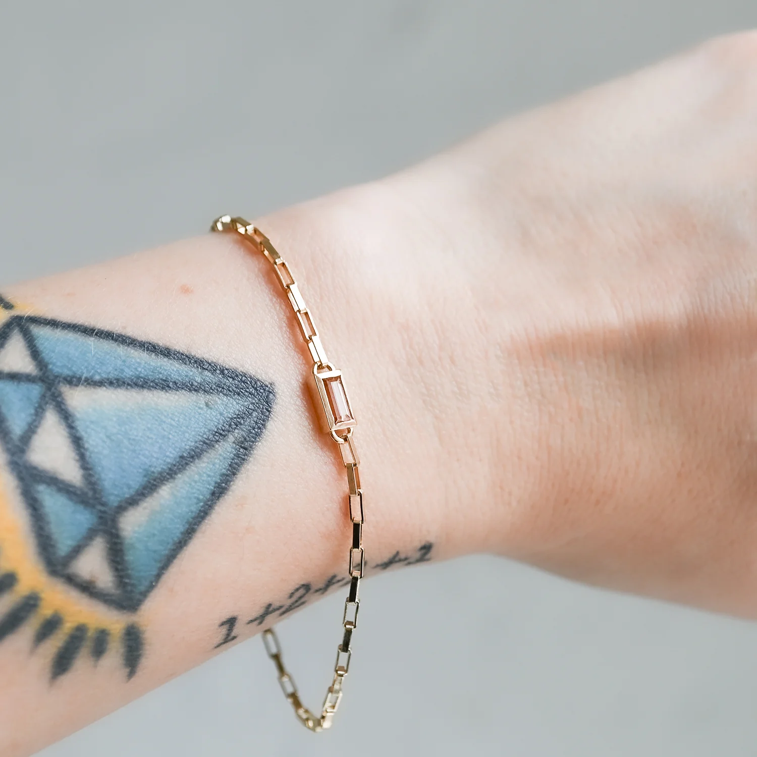 Topaz Baguette Square Bracelet - Image 2