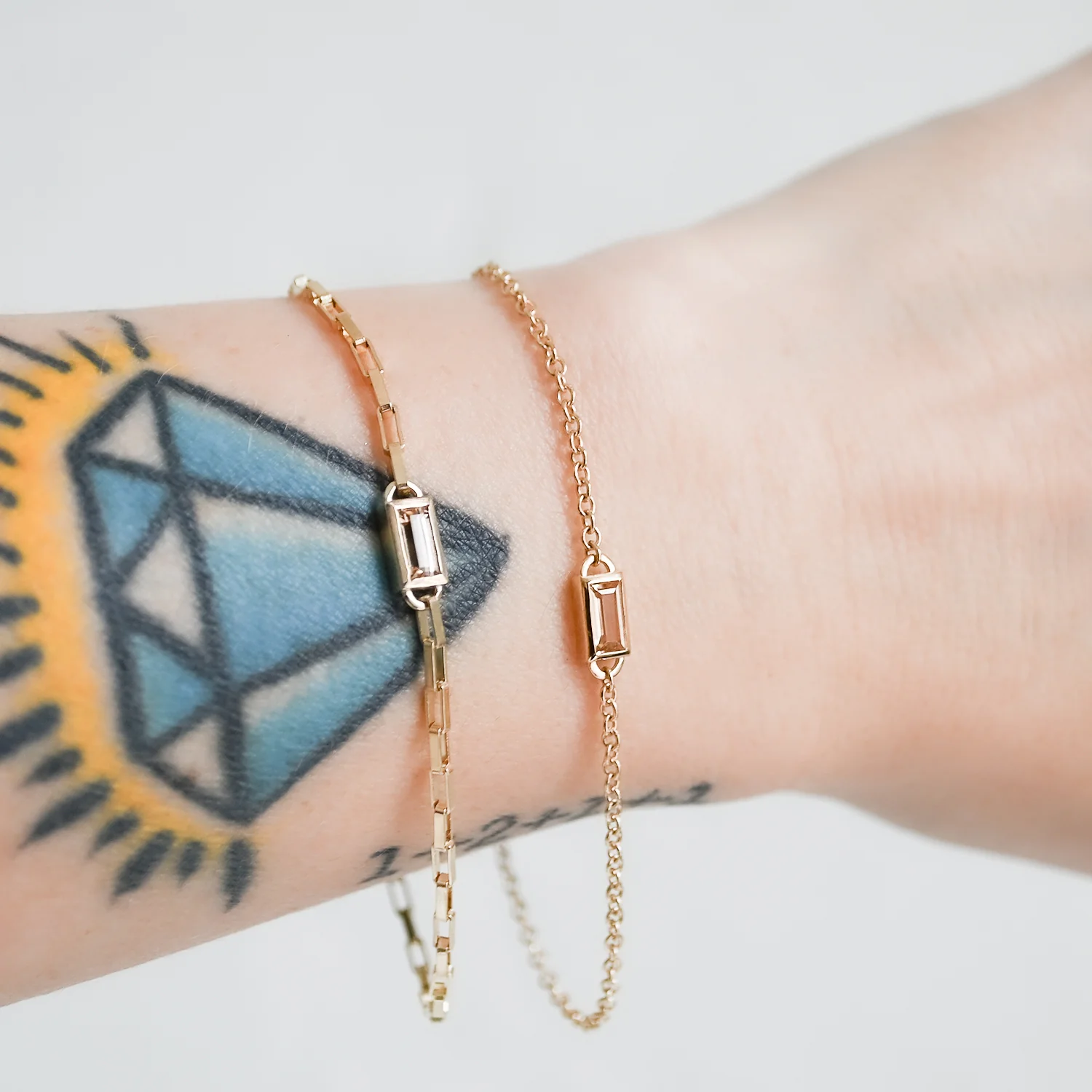 Topaz Baguette Square Bracelet - Image 5
