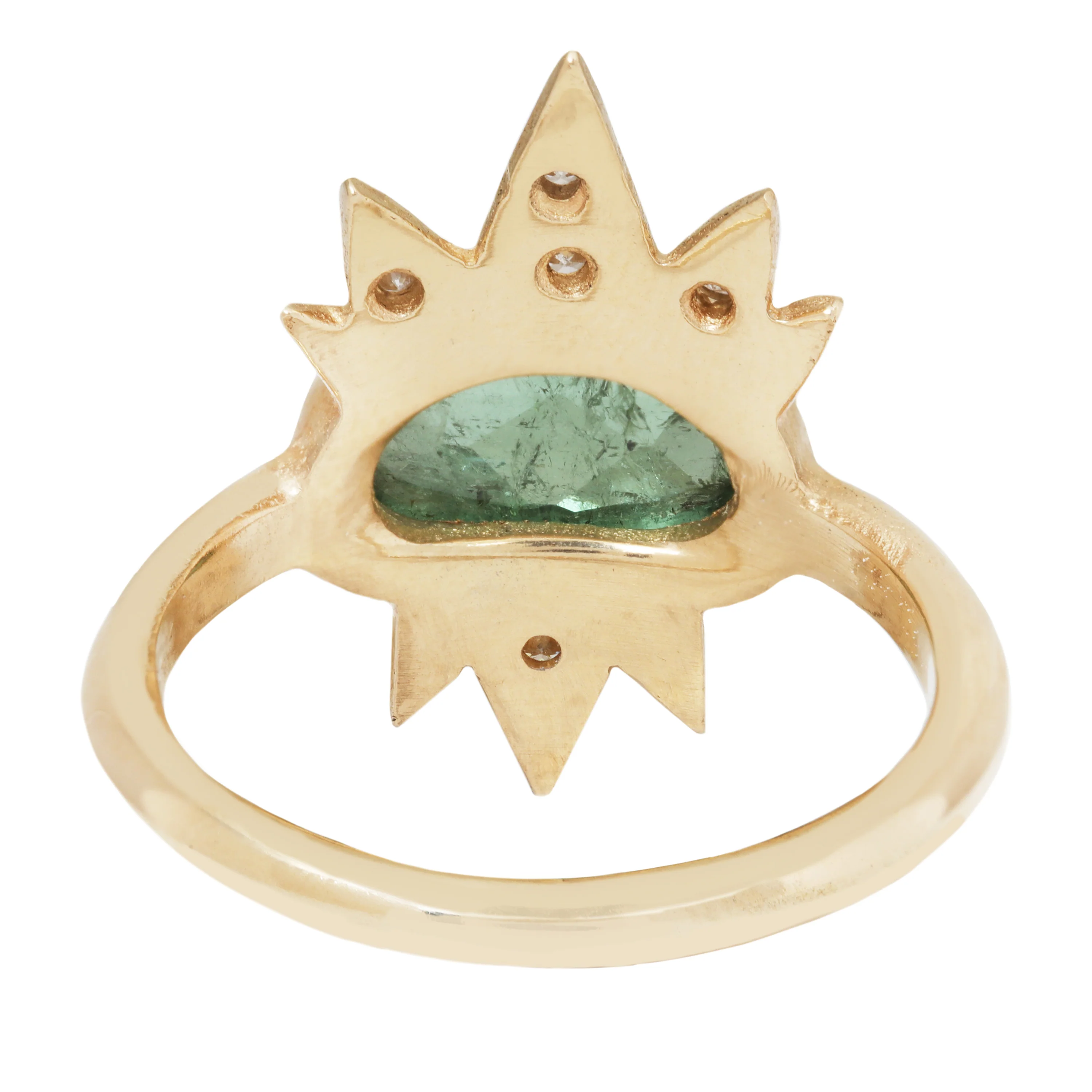 Tourmaline & Diamond Spike Ring - Image 4