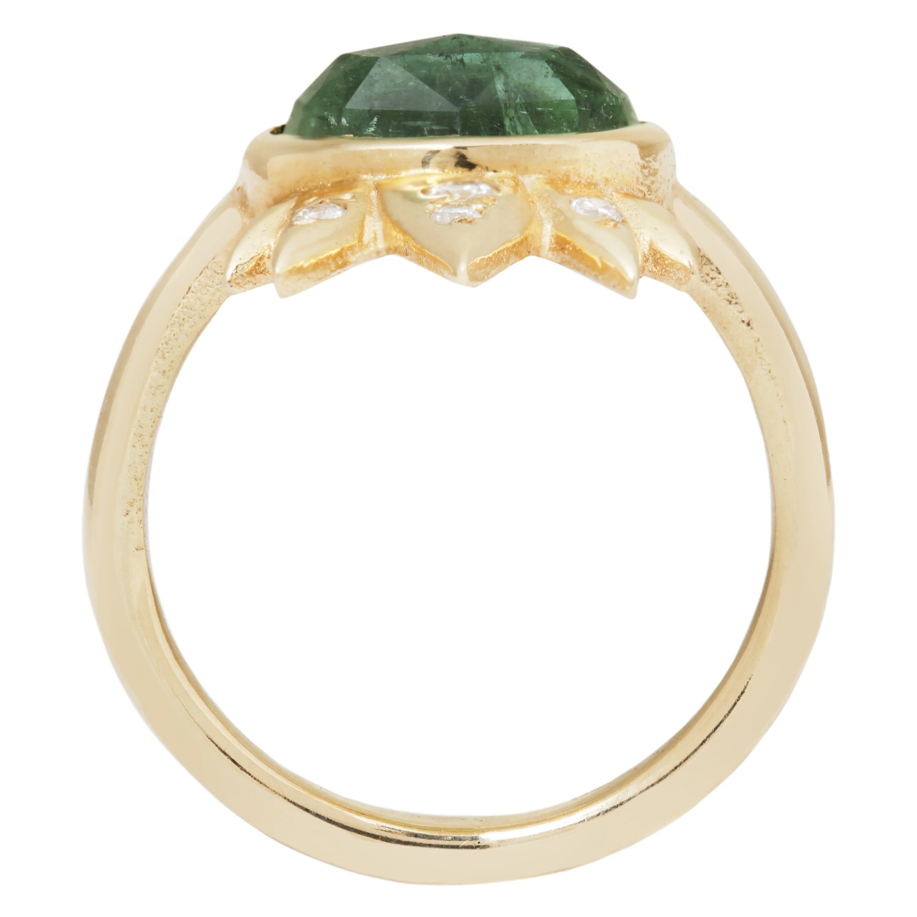 Tourmaline & Diamond Spike Ring - Image 5