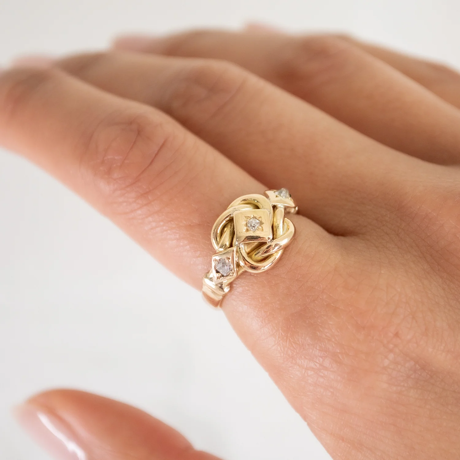 Trio Diamond Knot Ring - Image 2