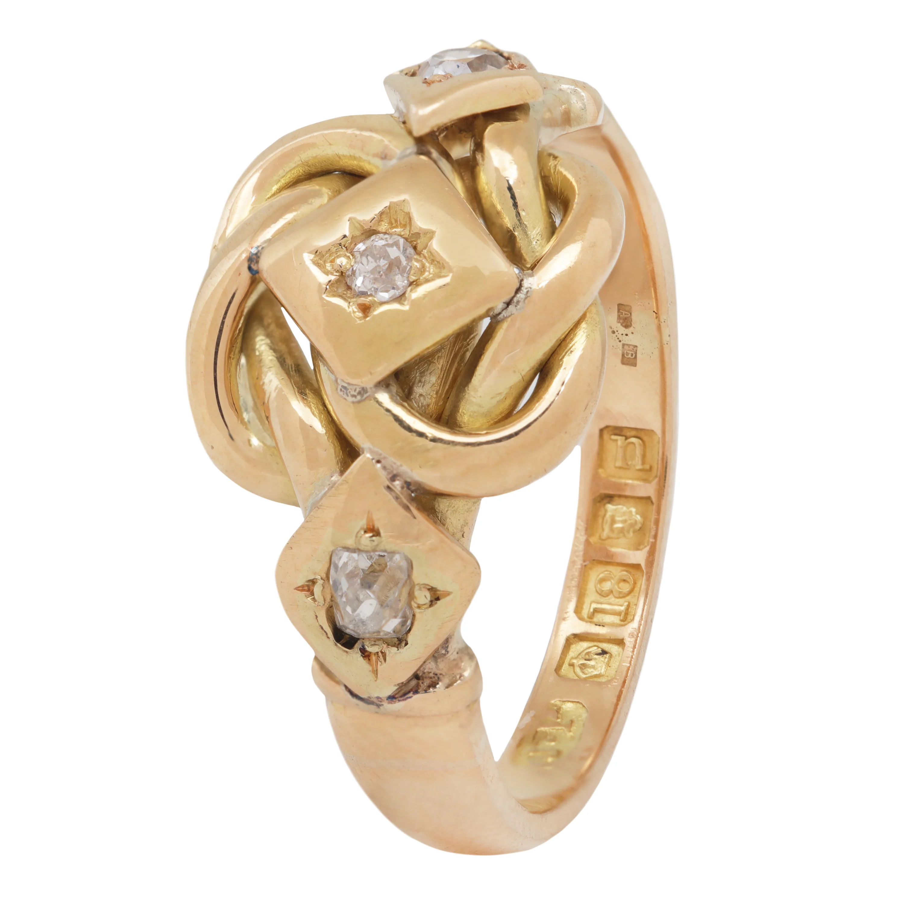 Trio Diamond Knot Ring - Image 5