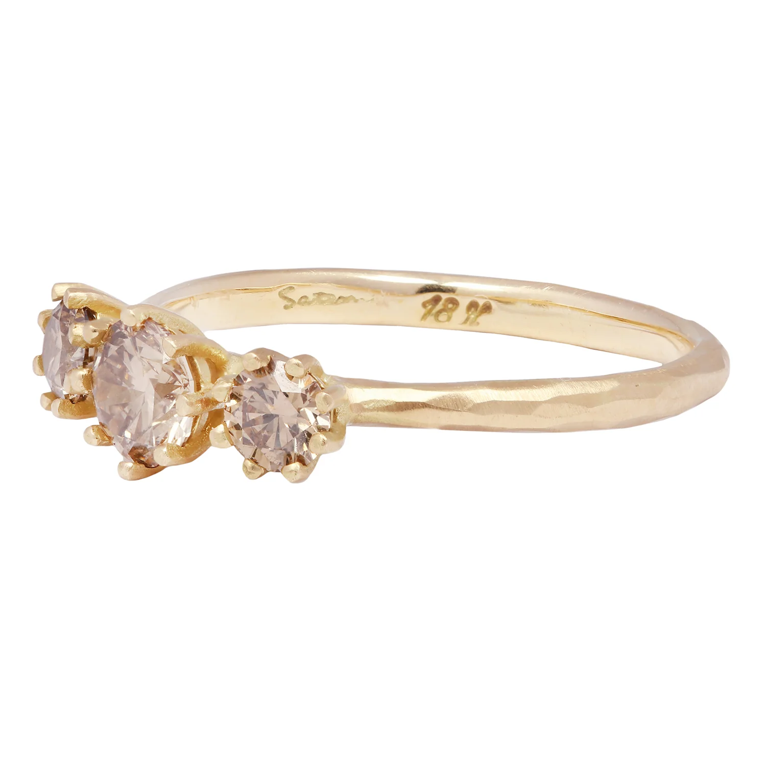 Triple Brown Diamond Blooming Ring - Image 3