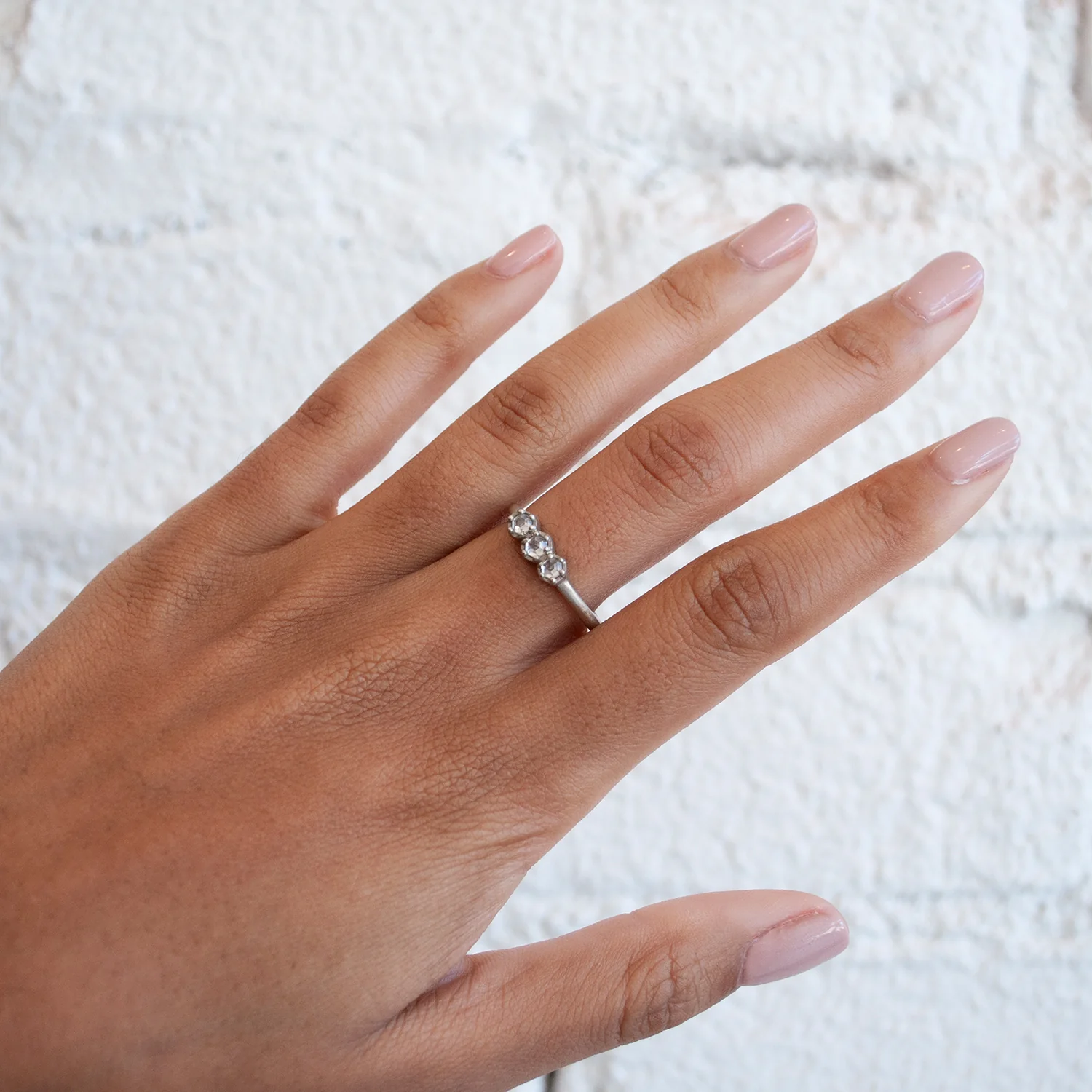 Triple Hex Diamond Ring - Image 2