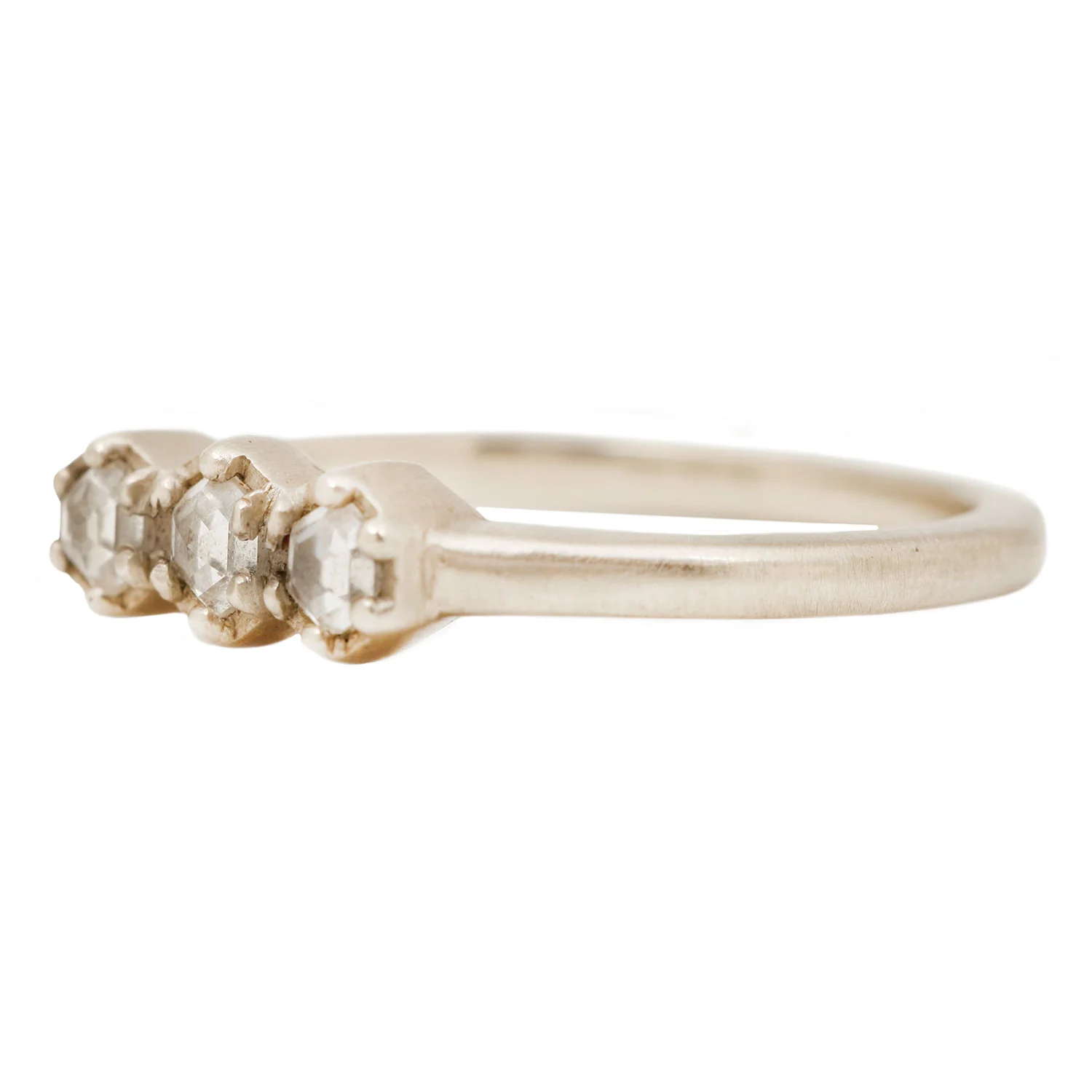 Triple Hex Diamond Ring - Image 3