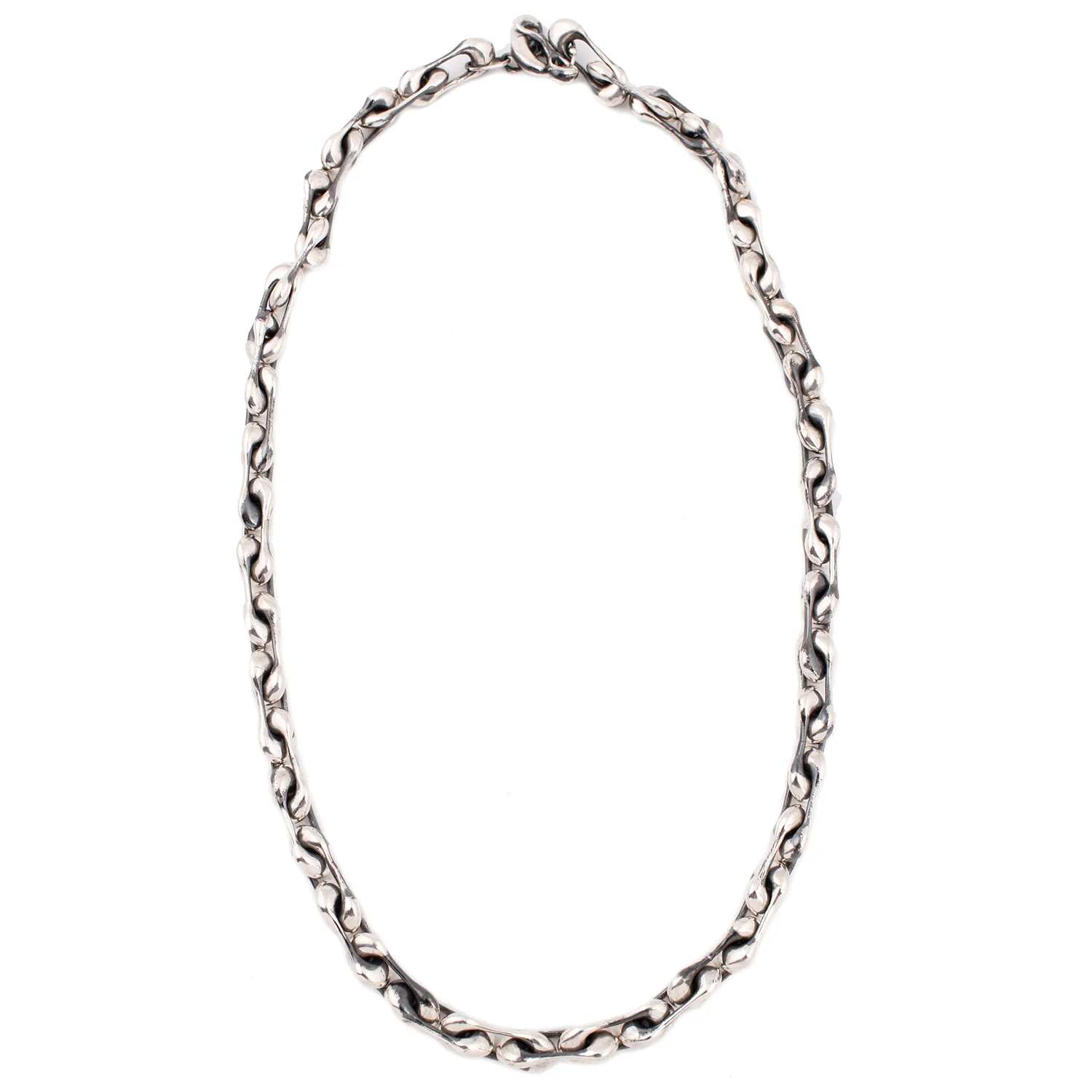 Safety Pin Link Necklace - Image 3
