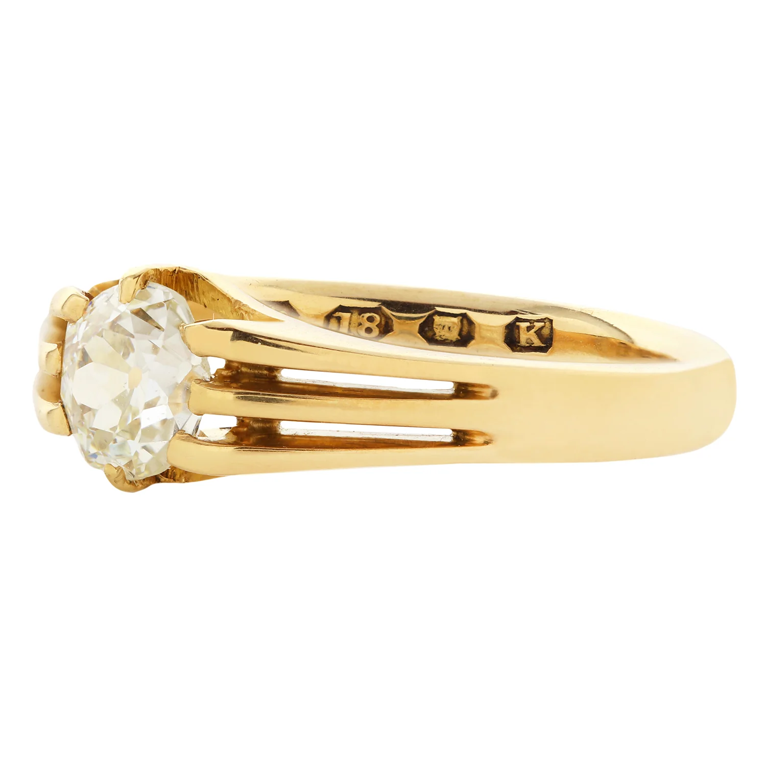 Victorian Diamond Belcher Solitaire - Image 3