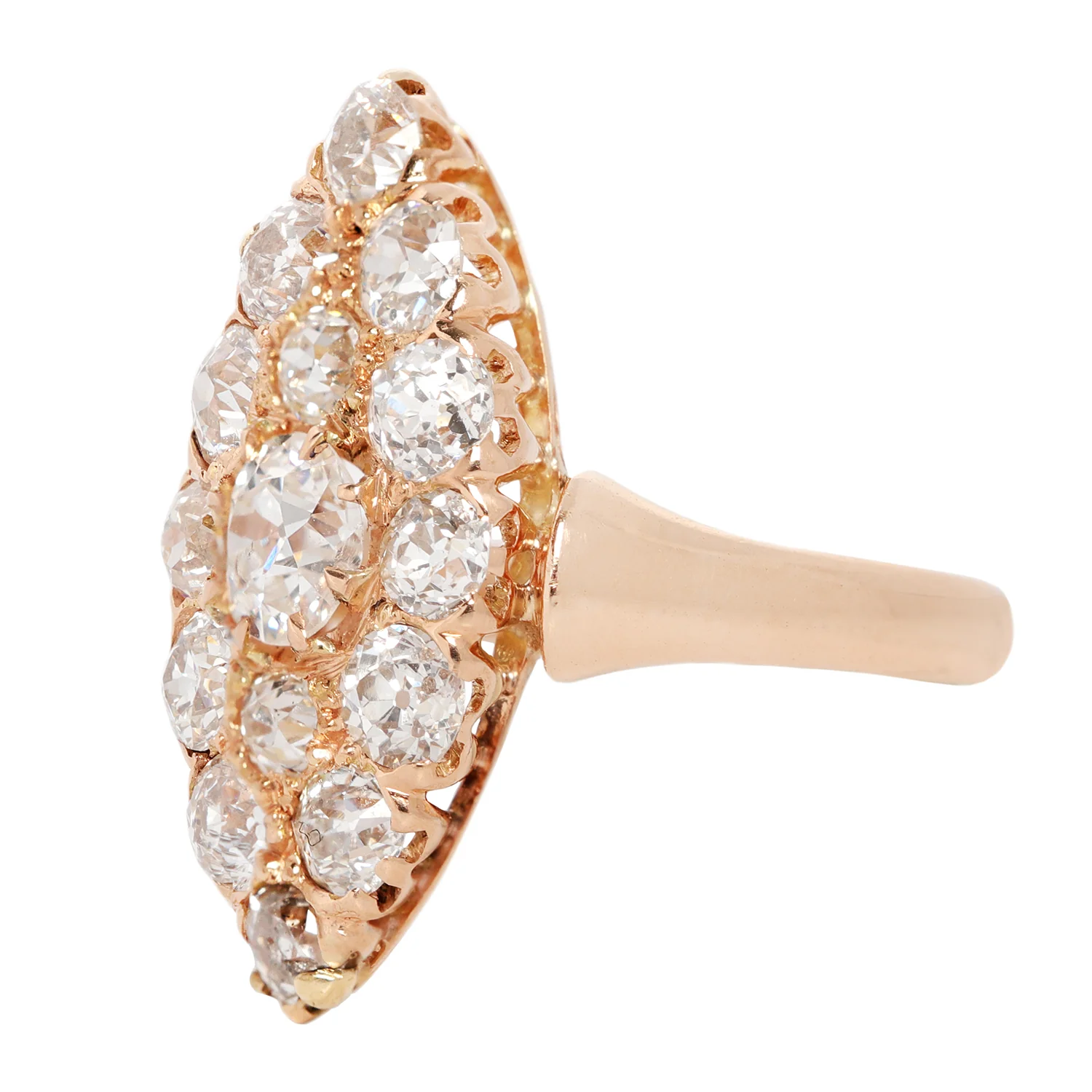 Victorian Diamond Navette Ring - Image 3
