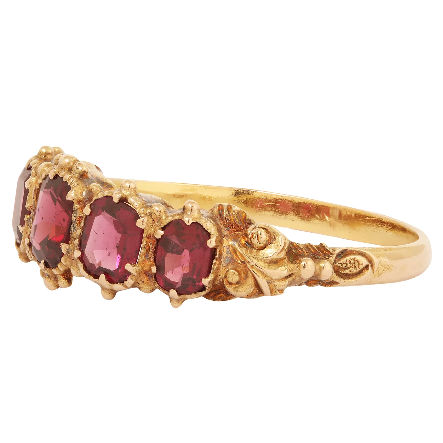 Victorian Five Garnet Ring - Image 3