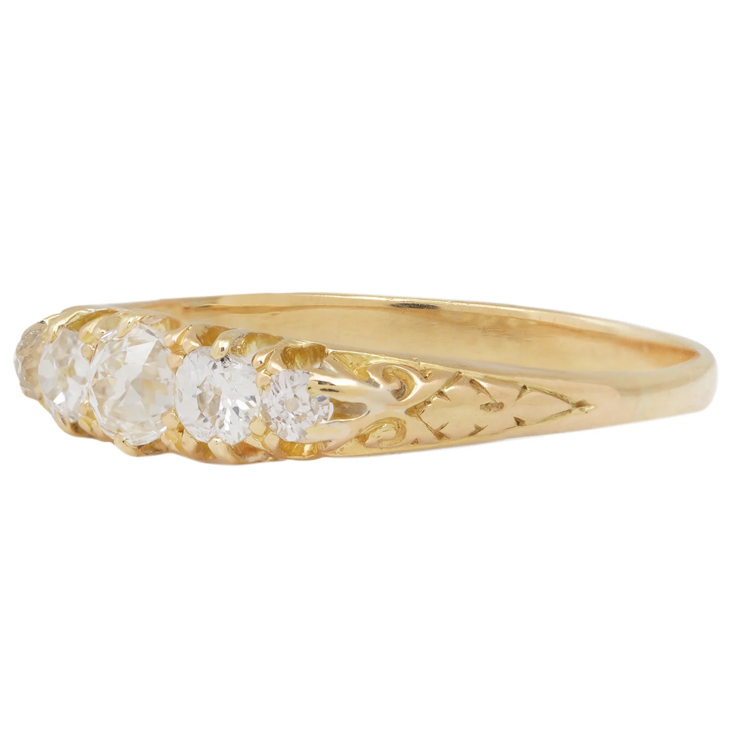 Victorian Sparkle Half Hoop Ring - Image 3