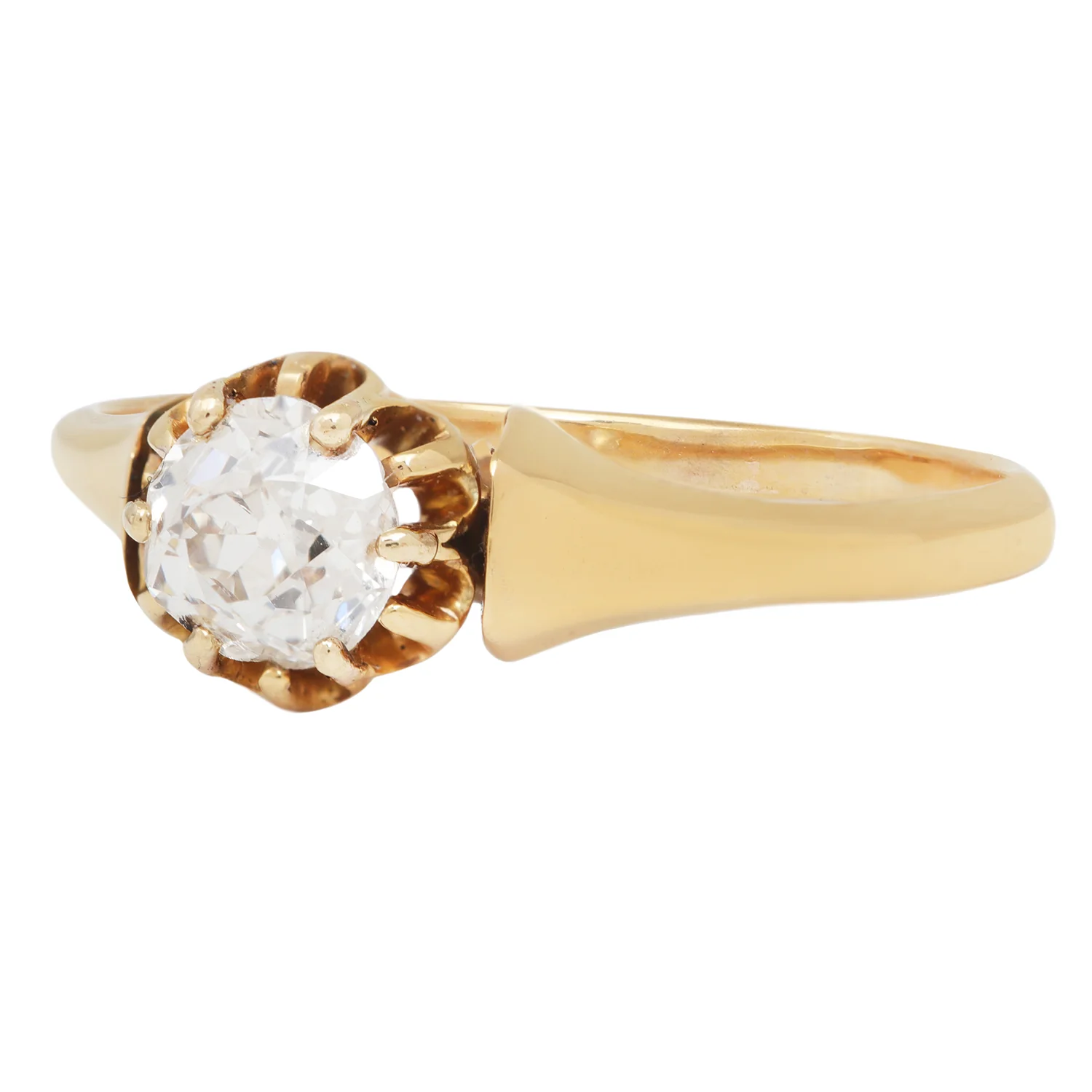 Victorian Tulip Solitaire Ring - Image 3