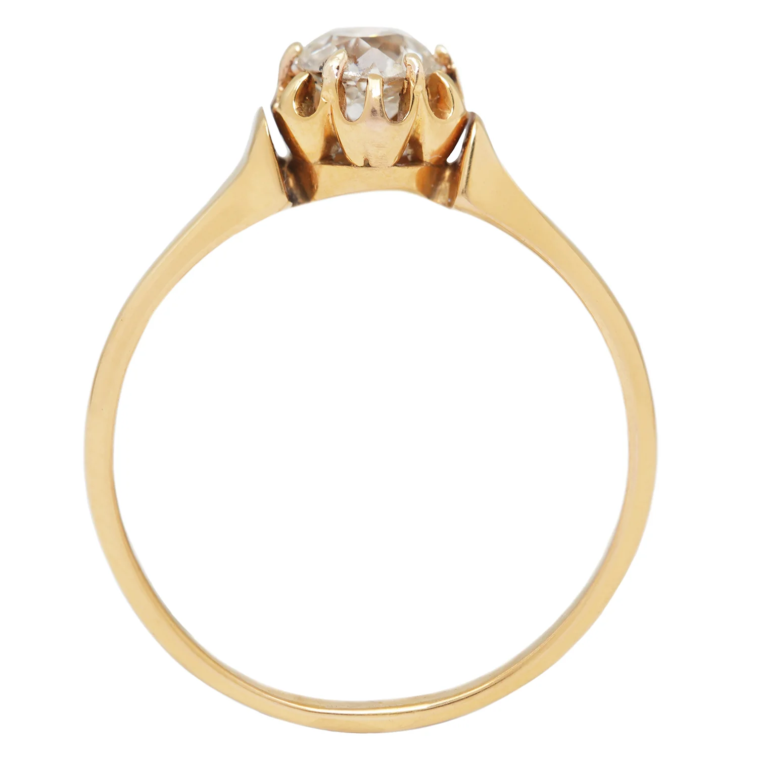 Victorian Tulip Solitaire Ring - Image 5