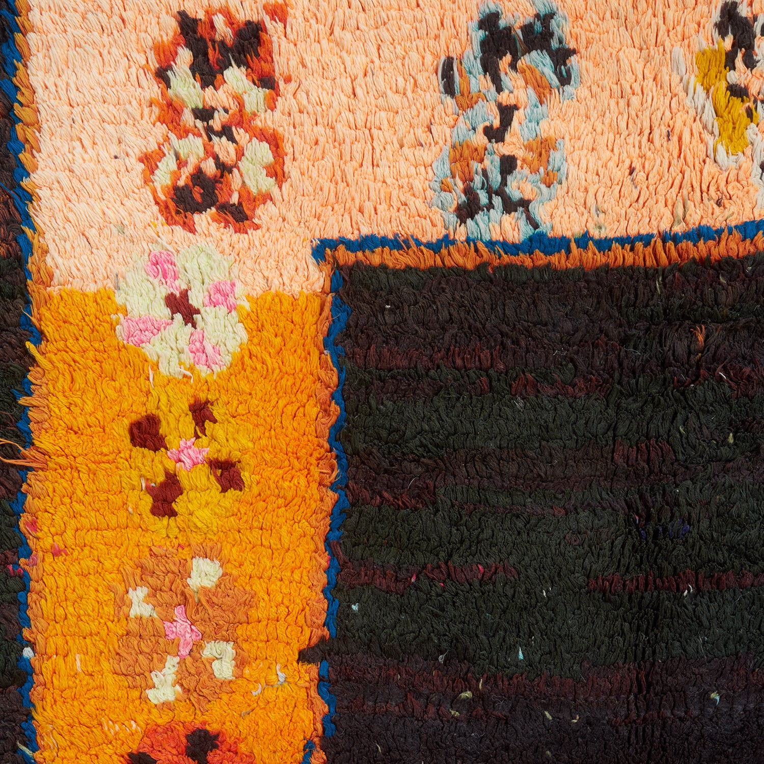Vintage Black & Orange Rug - Image 3