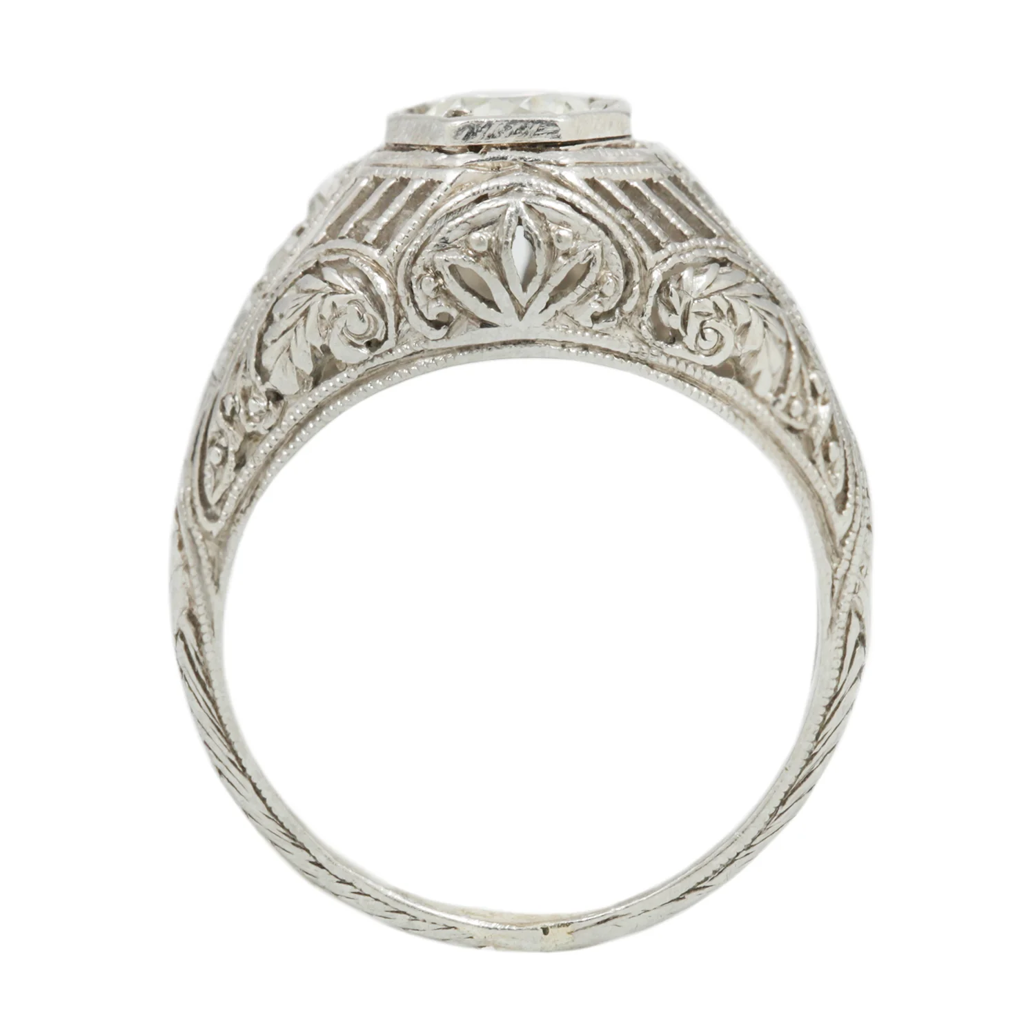 Art Deco Filigree Diamond Ring - Image 4