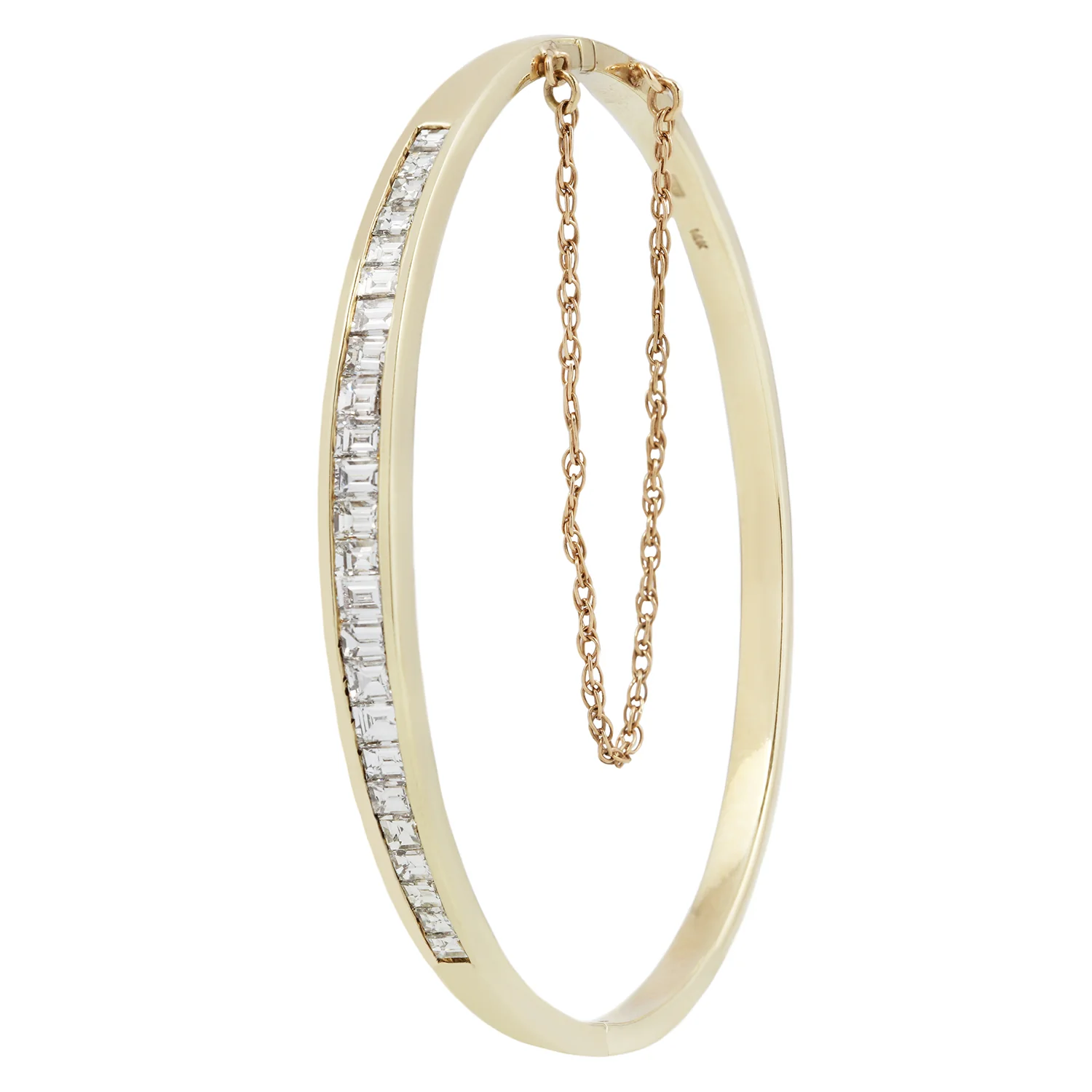 Vintage Diamond Channel Bangle - Image 4