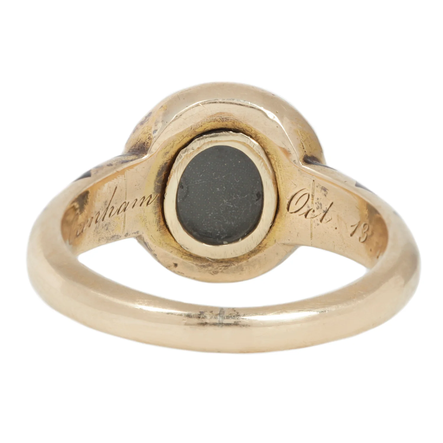 Vintage Diamond Mourning Ring - Image 4
