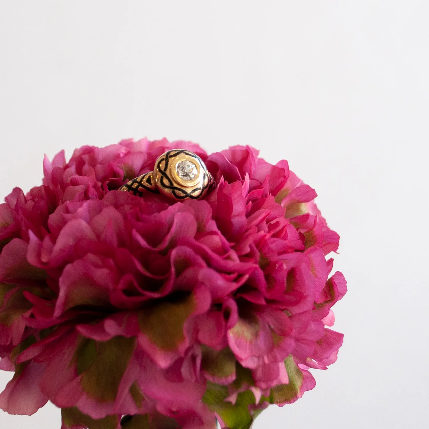 Vintage Diamond Mourning Ring - Image 8