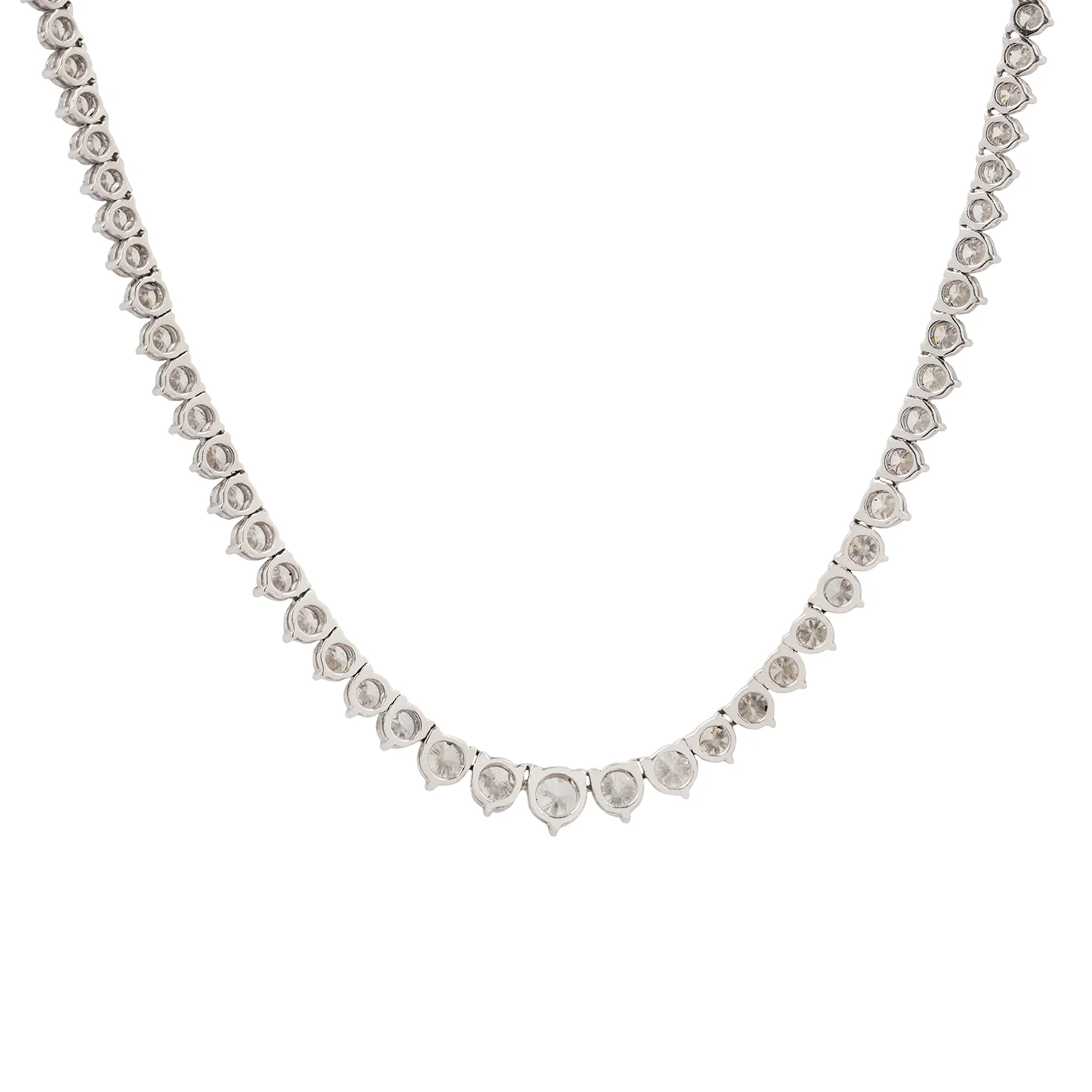 Vintage Diamond Tennis Necklace - Image 5