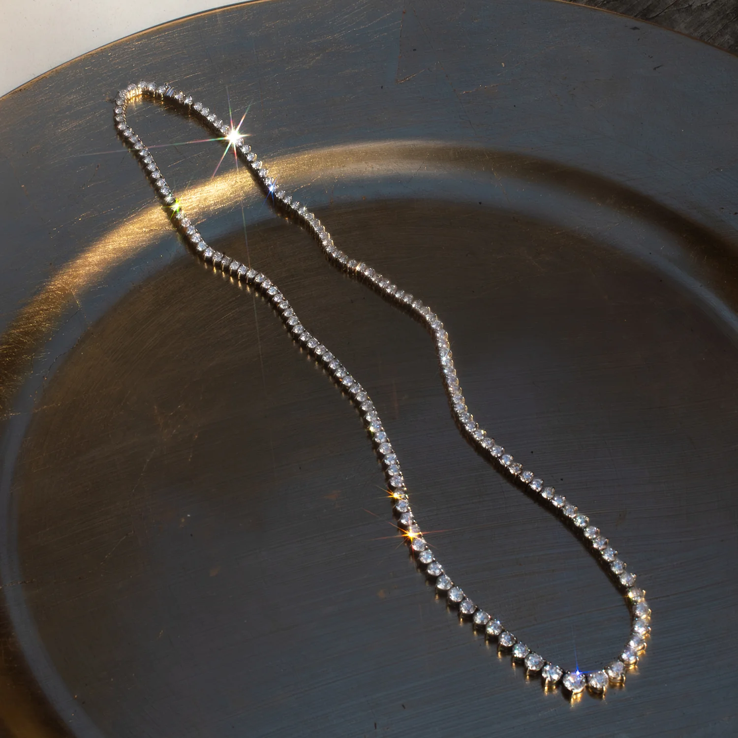 Vintage Diamond Tennis Necklace - Image 7
