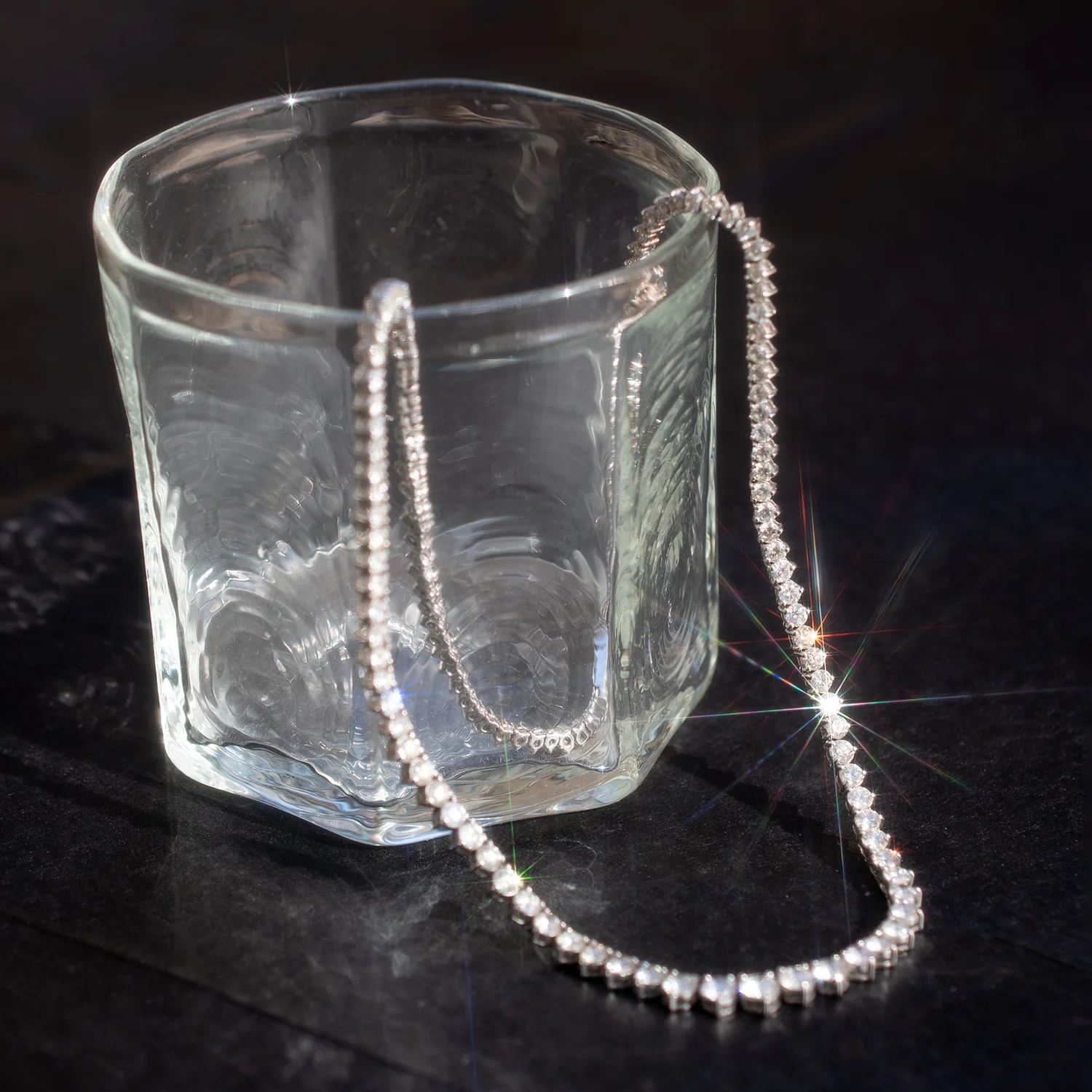 Vintage Diamond Tennis Necklace - Image 9