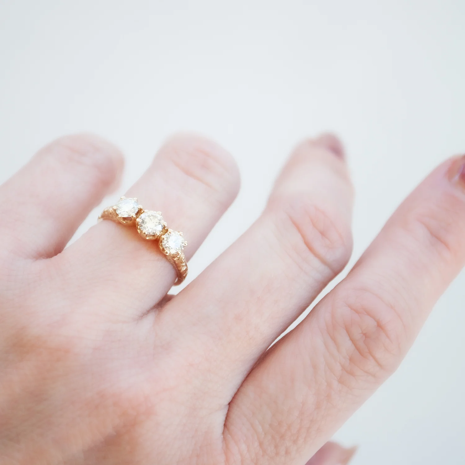 Vintage Diamond Trilogy Ring - Image 2