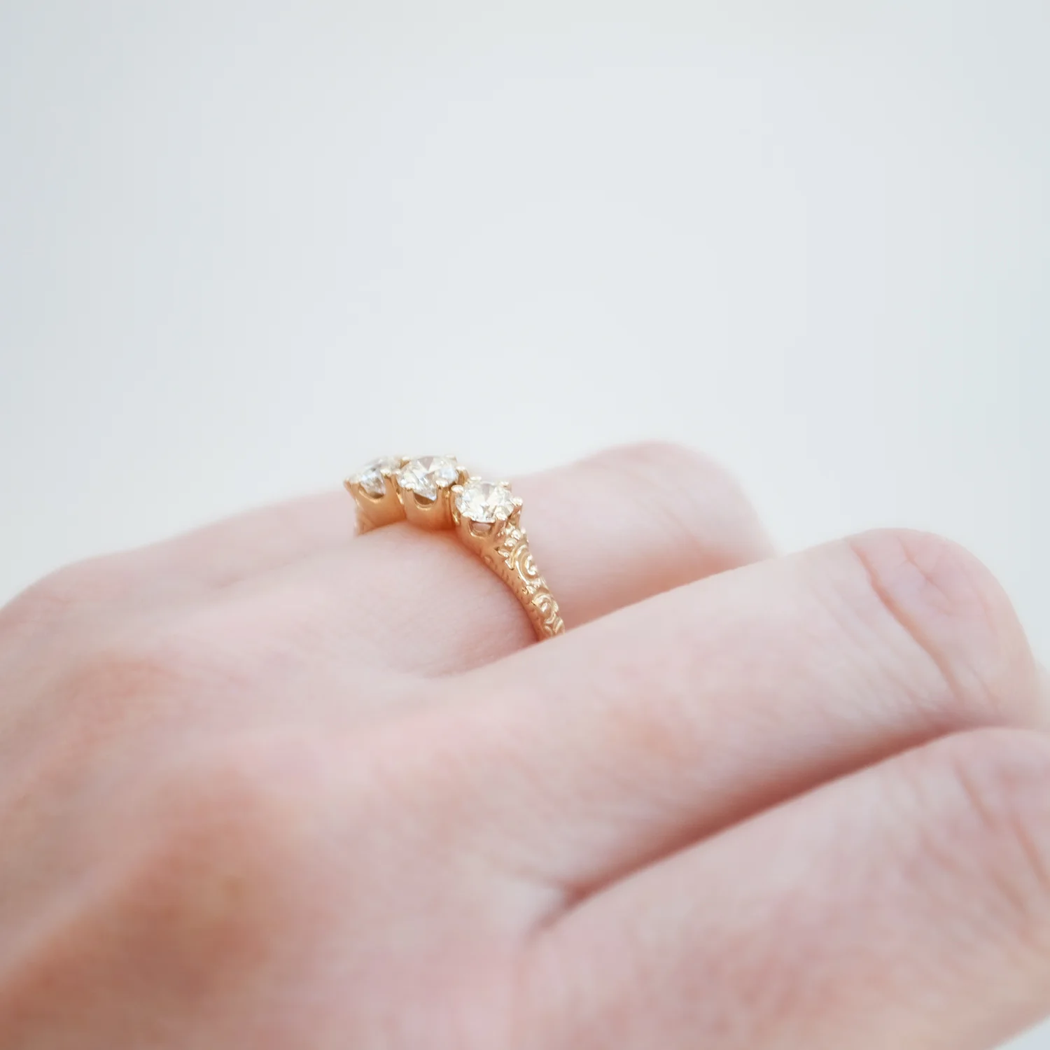 Vintage Diamond Trilogy Ring - Image 6
