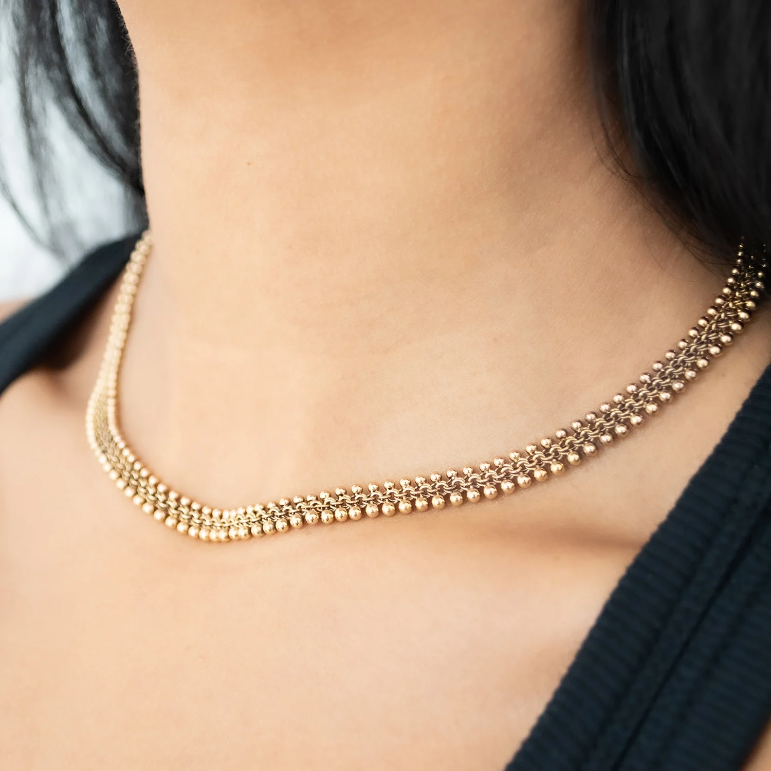 Vintage Dot Collar Necklace - Image 2