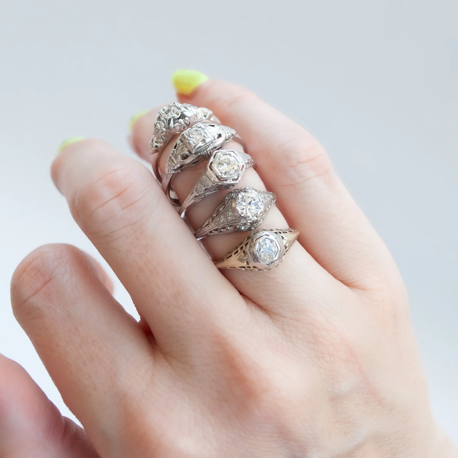 Floral Diamond Hex Solitaire - Image 5