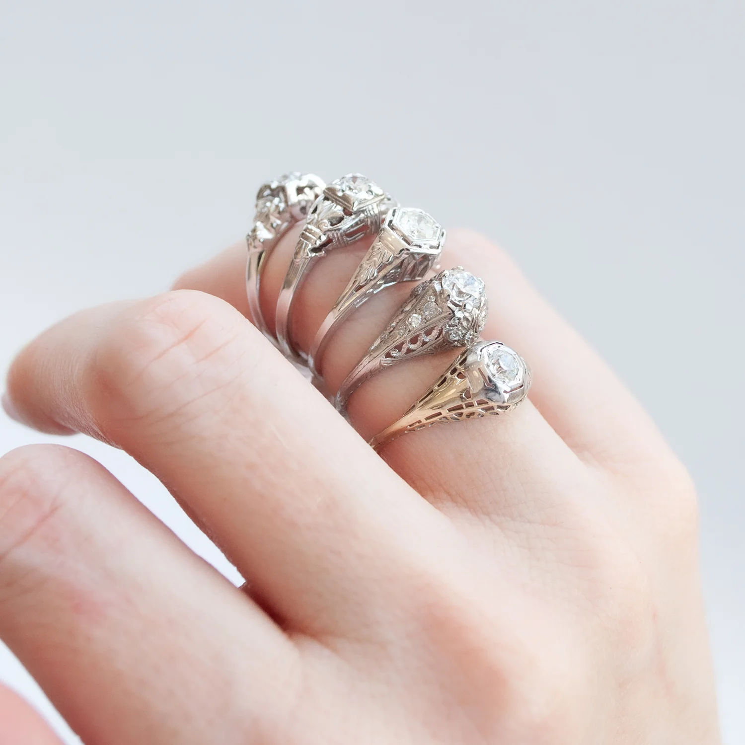 Floral Diamond Hex Solitaire - Image 6