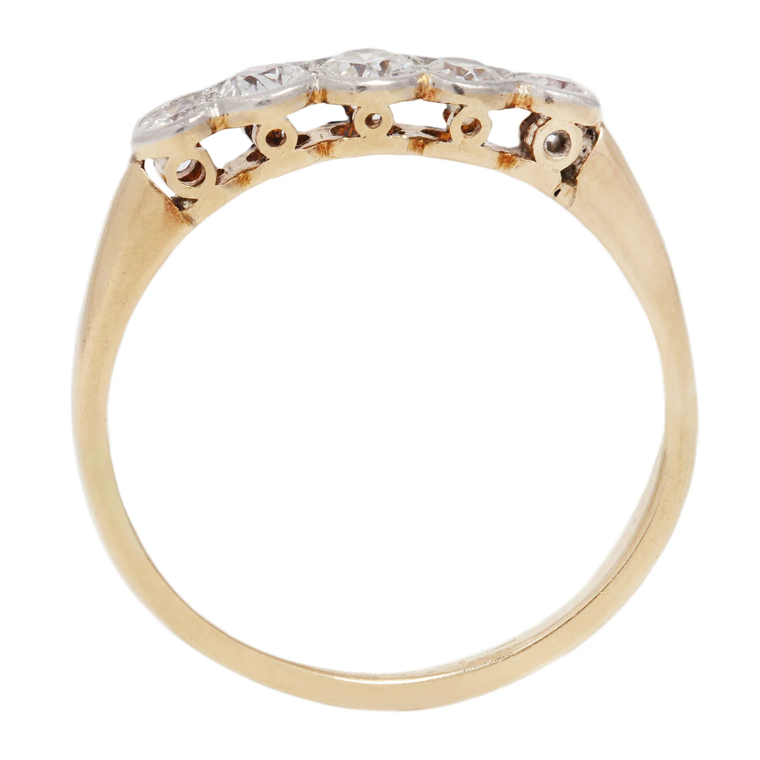Vintage Quintet Diamond Ring - Image 5