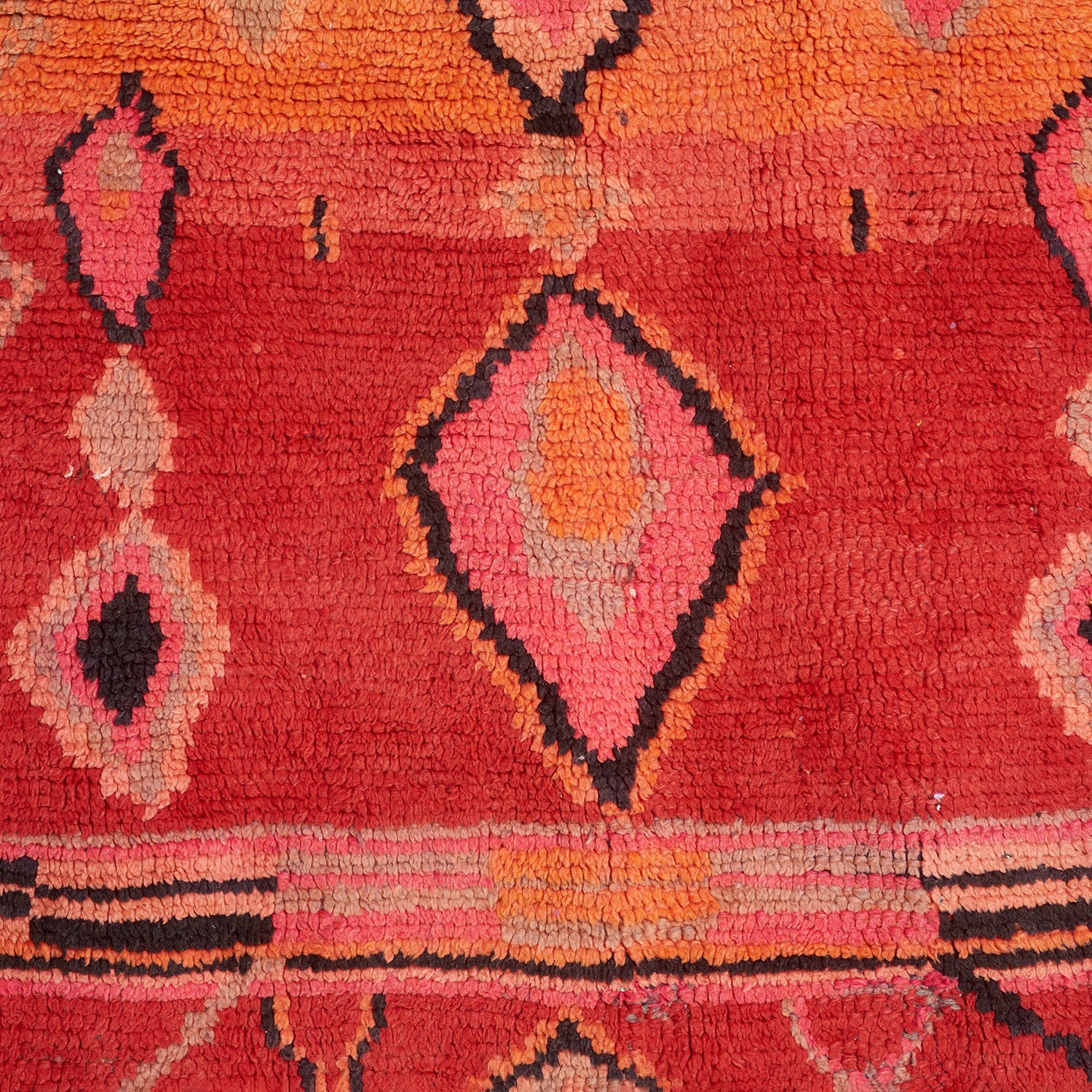 Vintage Red & Orange Abstract Rug - Image 2
