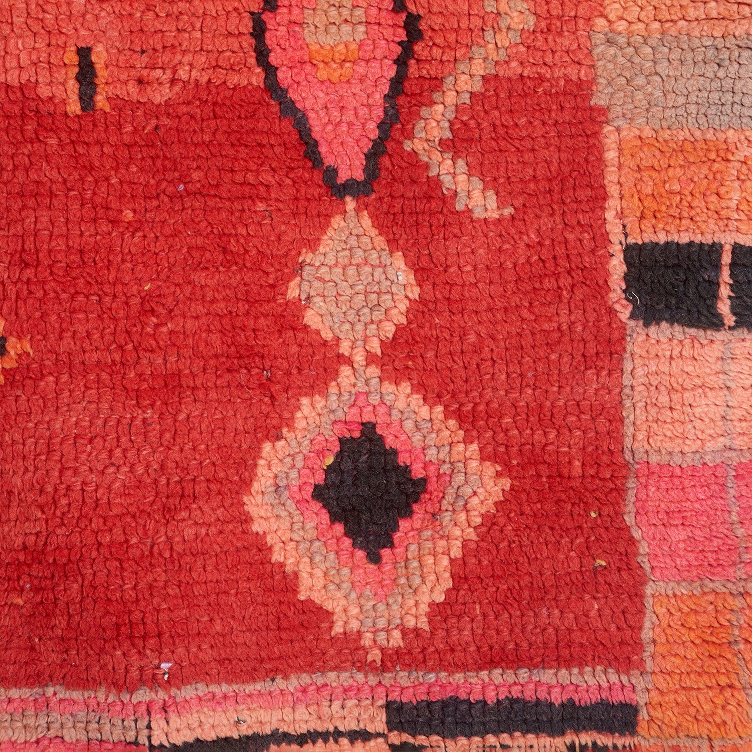 Vintage Red & Orange Abstract Rug - Image 3