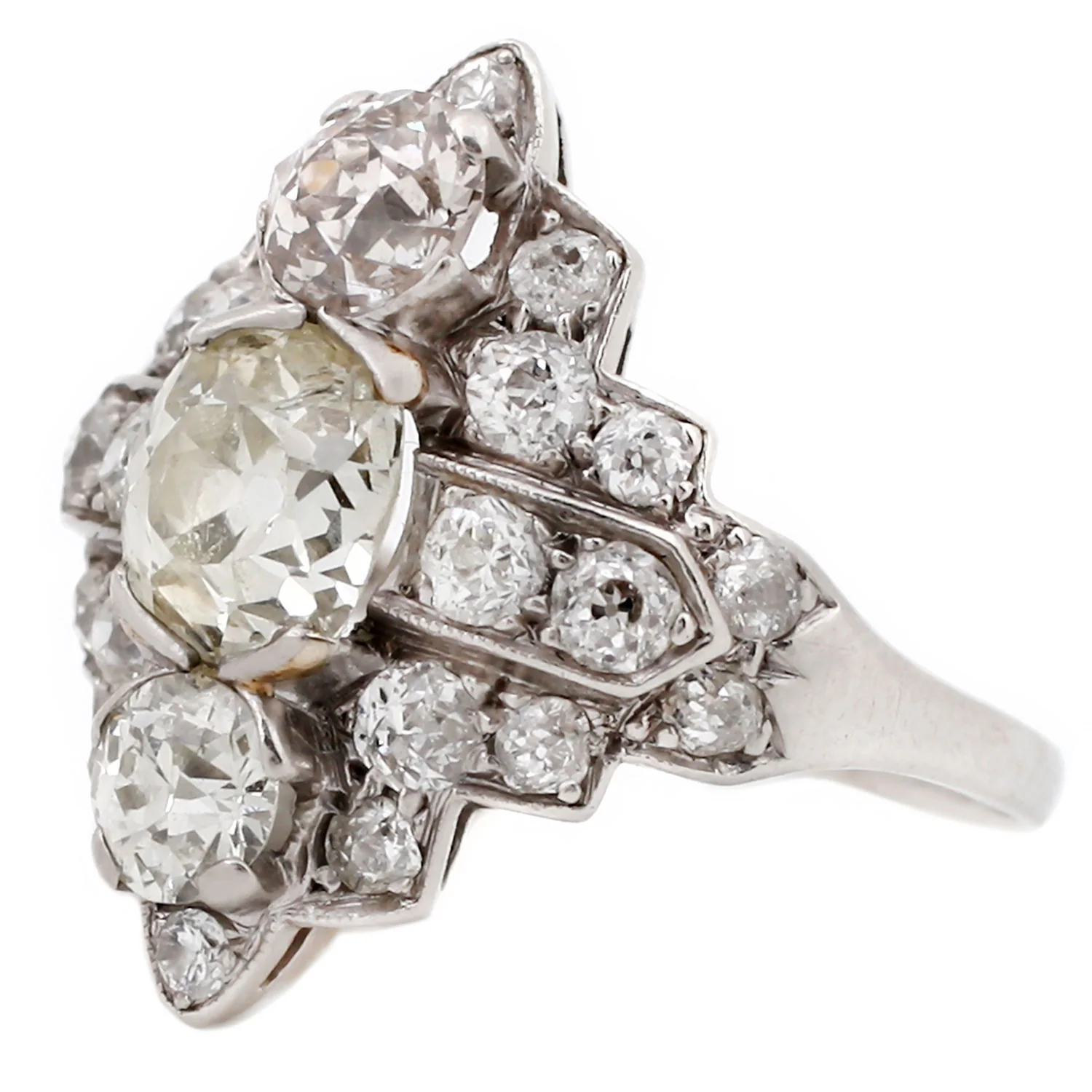 Platinum Art Deco Diamond Ring - Image 3