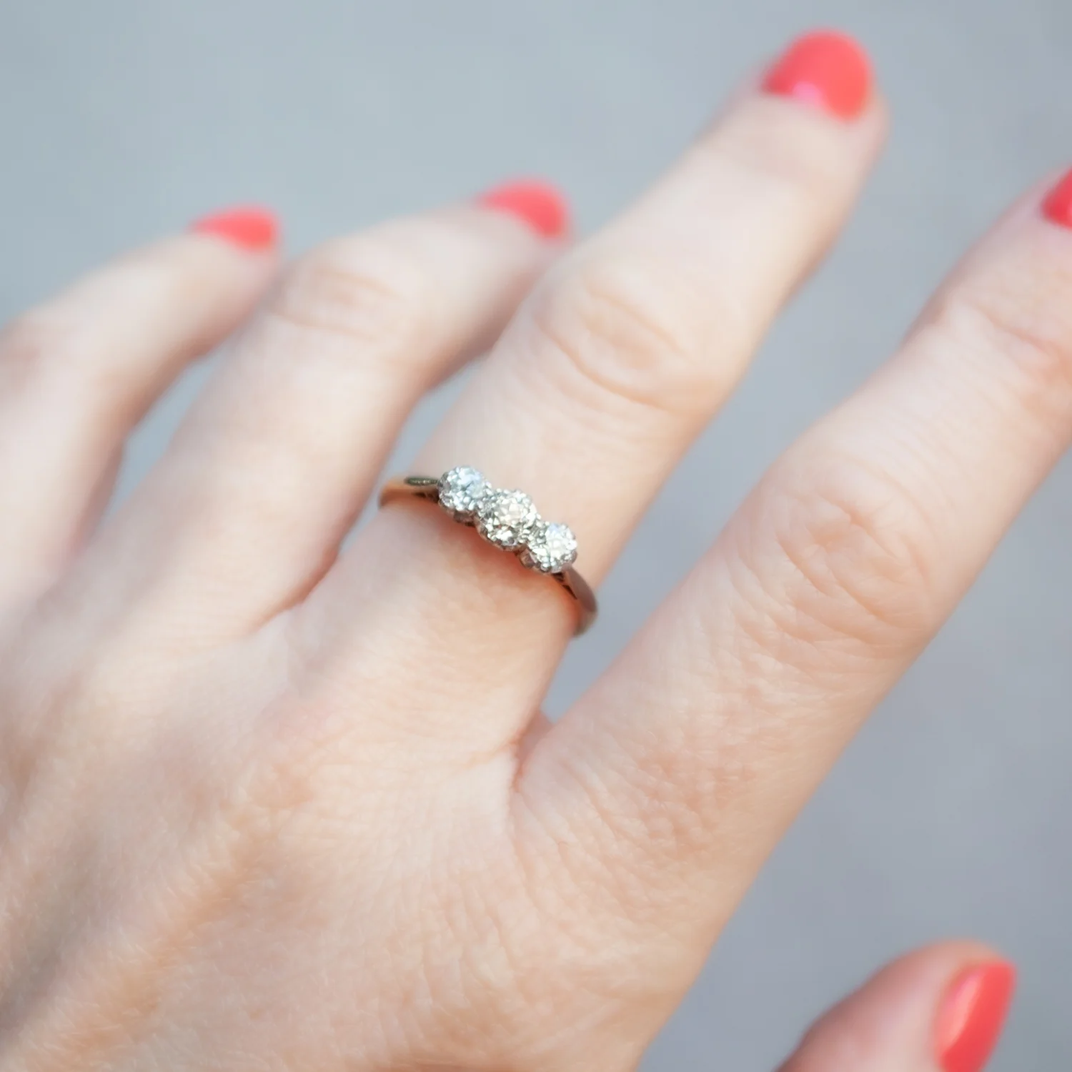 Vintage Trio Diamond Ring - Image 2