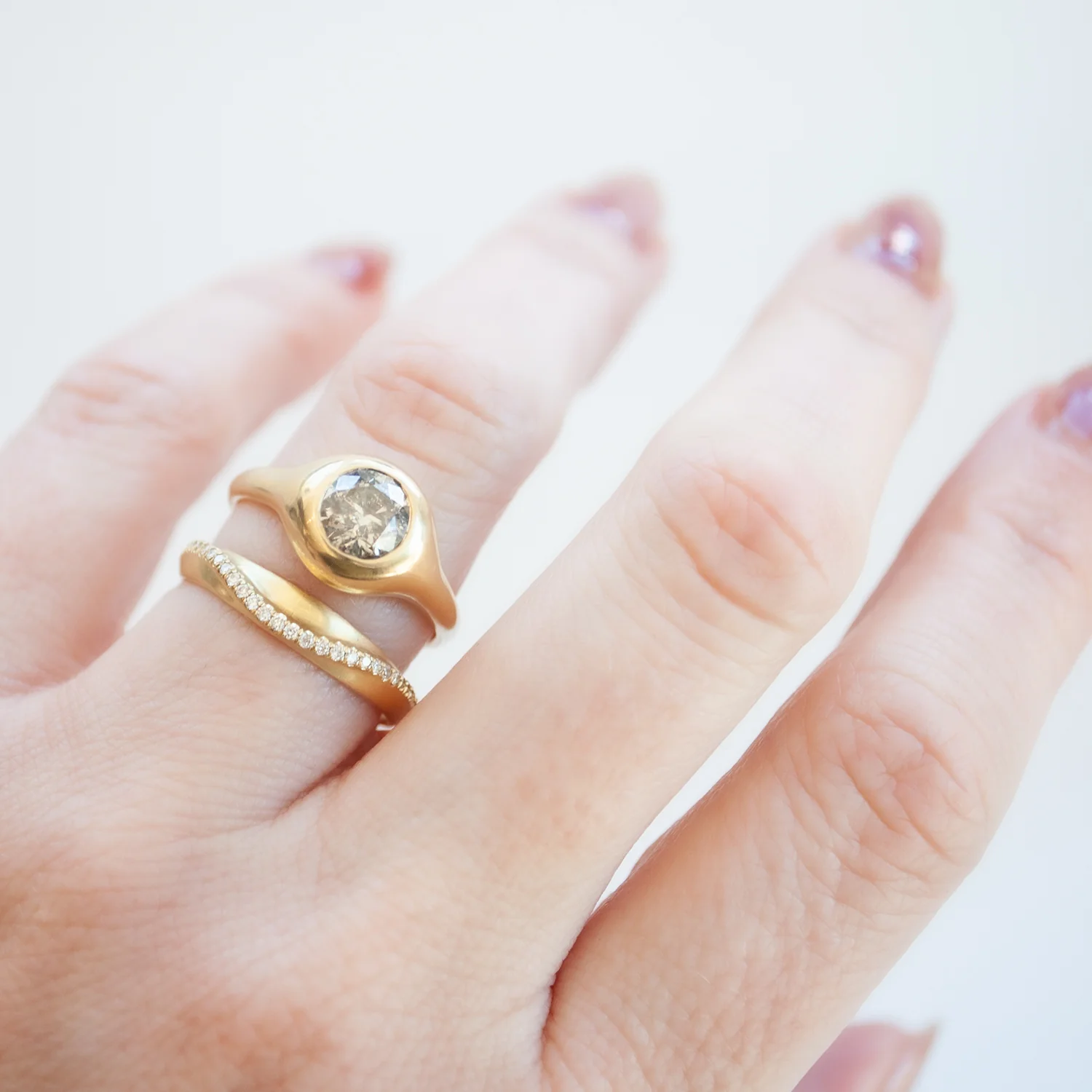 Wave Pavé Diamond Ring - Image 6