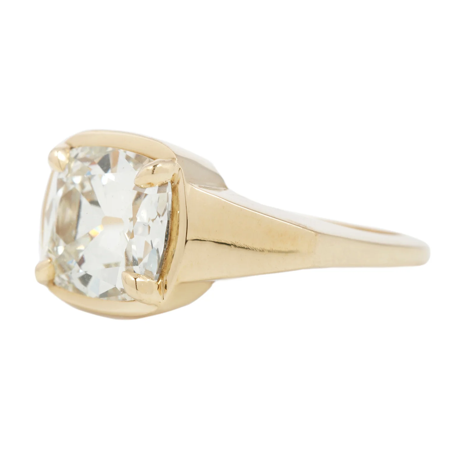White Cushion Diamond Solitaire - Image 3