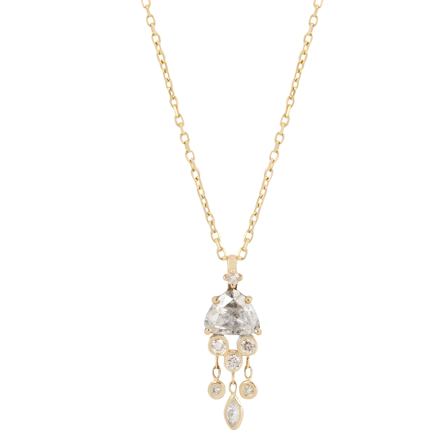 White Diamond Jellyfish Necklace