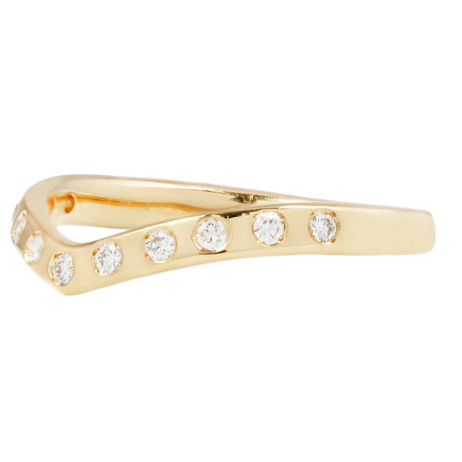 White Flush Set Wishbone Band - Image 3